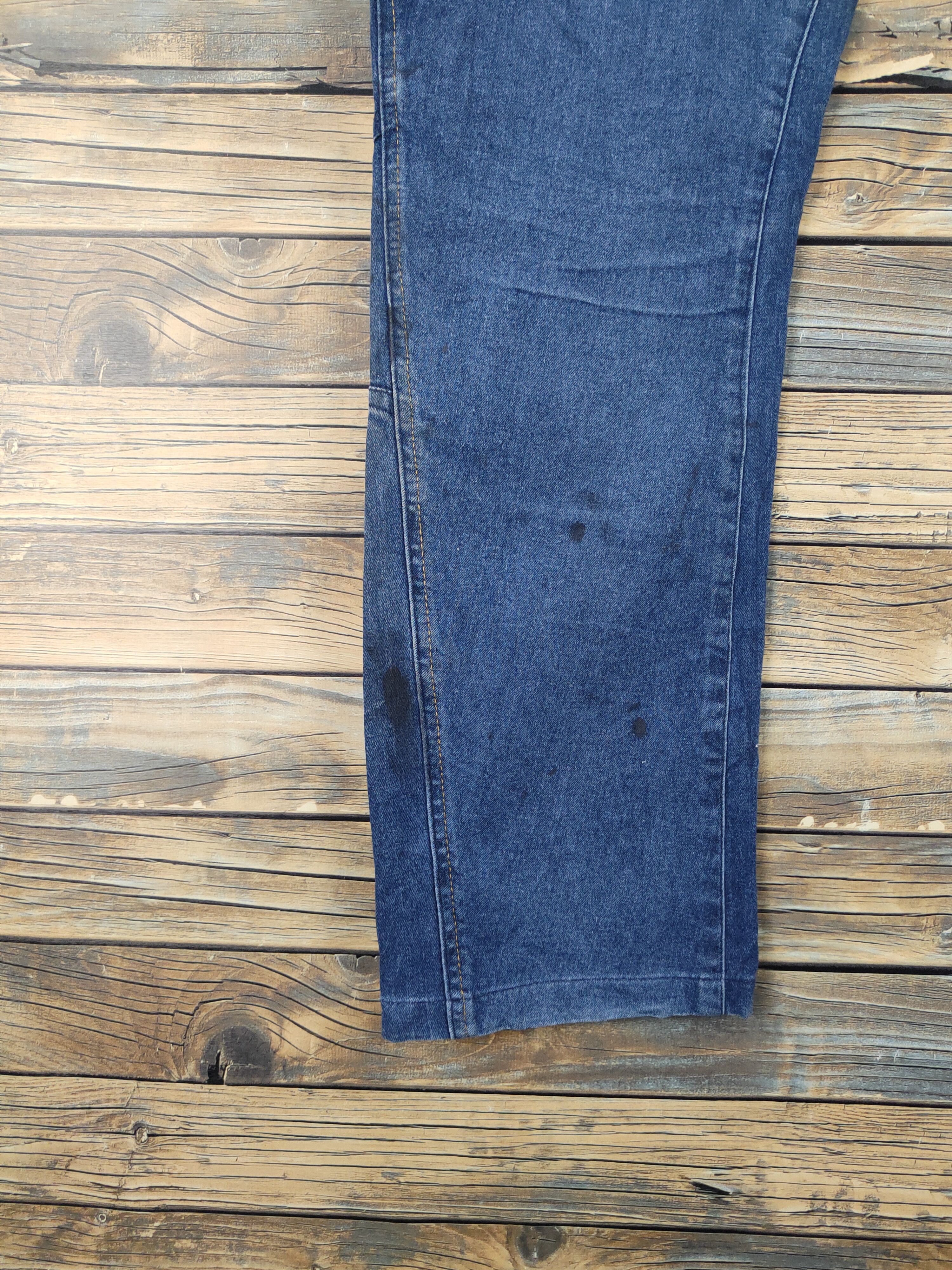Japanese Brand FieldCore Dark Blue Distressed Ripped denim Jeans #W2085 Size US 36 / EU 52 - 9 Thumbnail