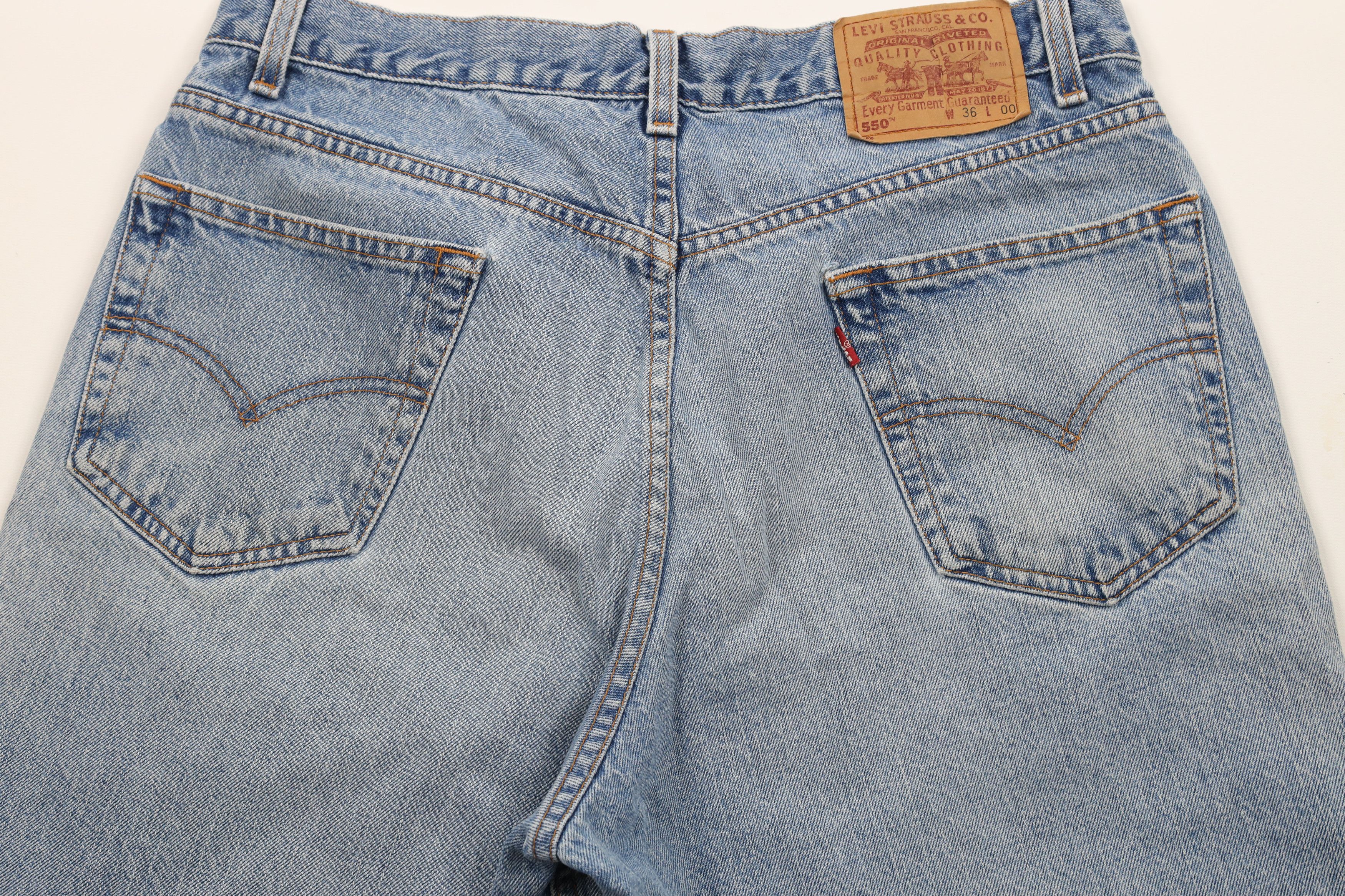 Levi's × Vintage Vintage Y2K 2001 Levis 550 Fit Denim Shorts Jorts Blue Size US 34 / EU 50 - 12 Thumbnail