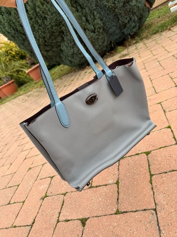 Coach Coach Willow Tote Bag Leather Grey Blue Size ONE SIZE - 2 Thumbnail