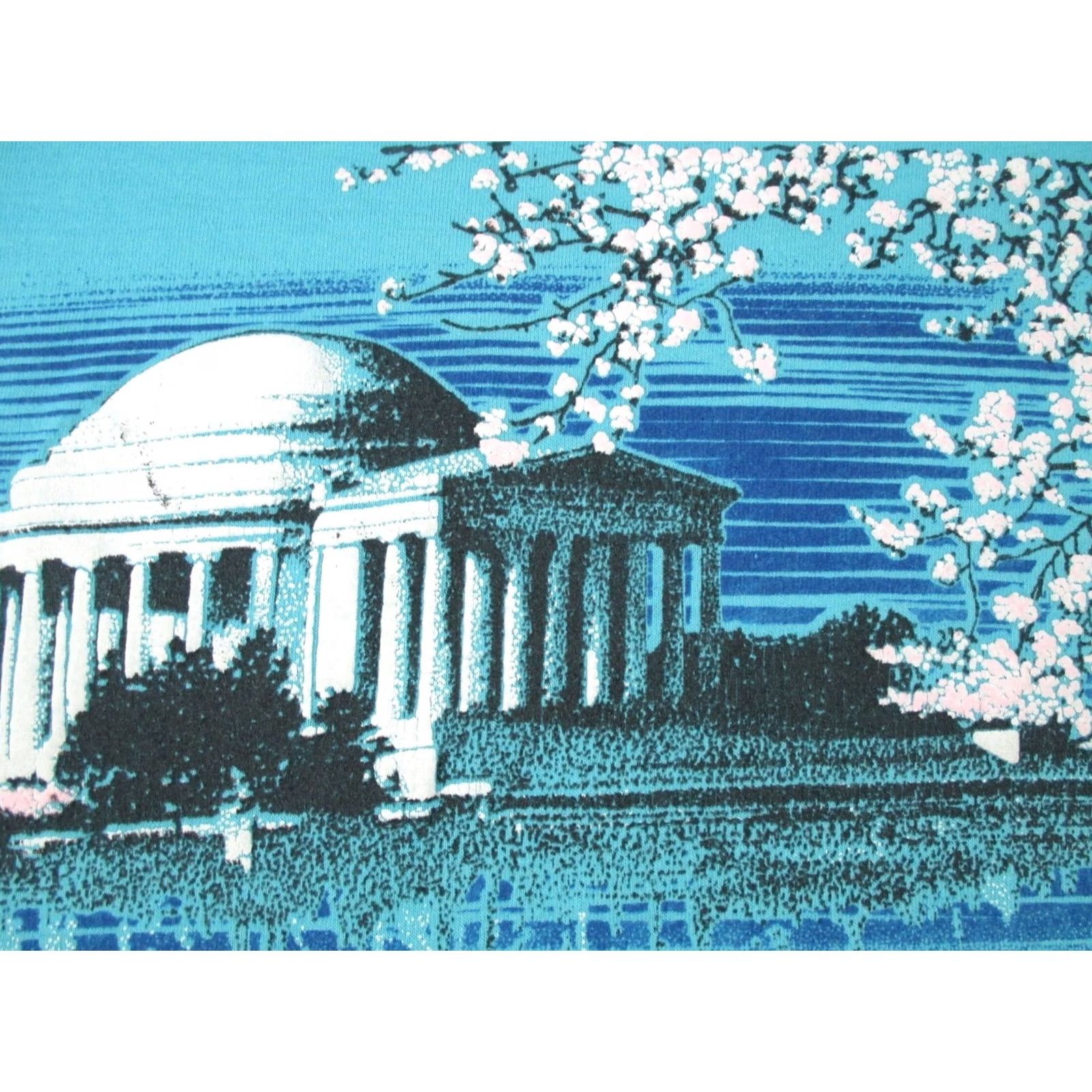Hanes VINTAGE 80s JEFFERSON MEMORIAL WASHINGTON D.C. T-Shirt XS/SMALL Mens Size US XS / EU 42 / 0 - 5 Thumbnail