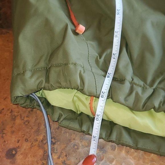 Vintage Lands' End Cinchable Hooded Army Green/Orange Zip Pockets Sz Size US M / EU 48-50 / 2 - 13 Thumbnail