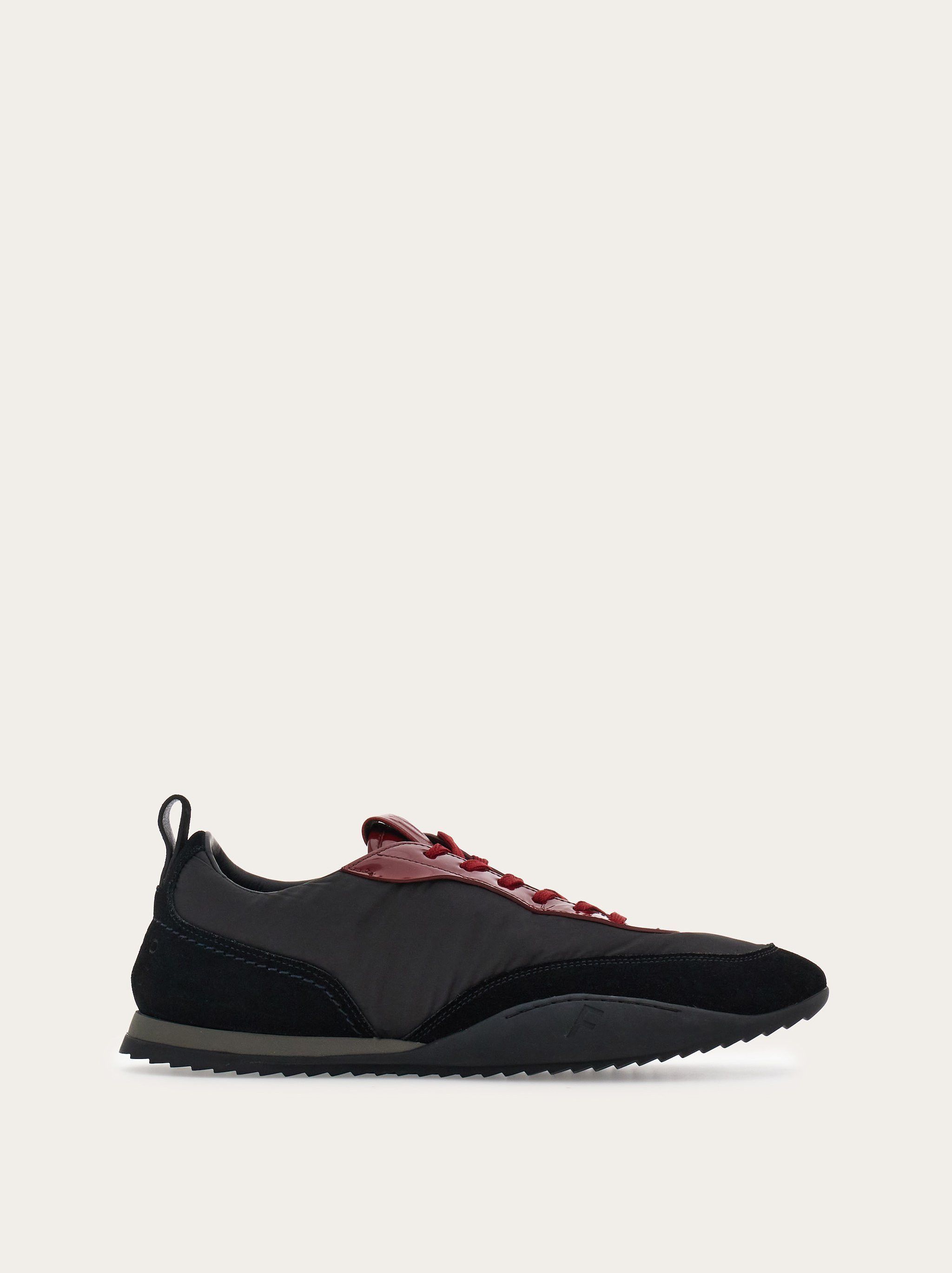 Salvatore Ferragamo o1s1rm0924 Lace-up Low-Top Sneakers in Black/Red Size US 11.5 / EU 44-45 - 1 Thumbnail