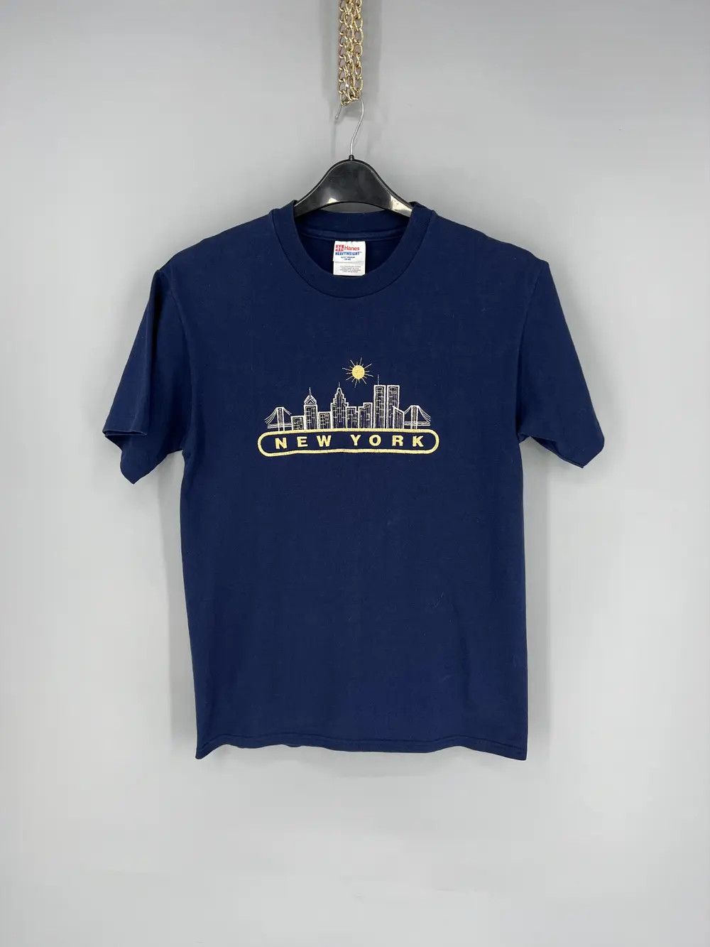 Vintage Rare Vintage 90s New York Embroidery T-Shirt single stitch Size US M / EU 48-50 / 2 - 2 Thumbnail