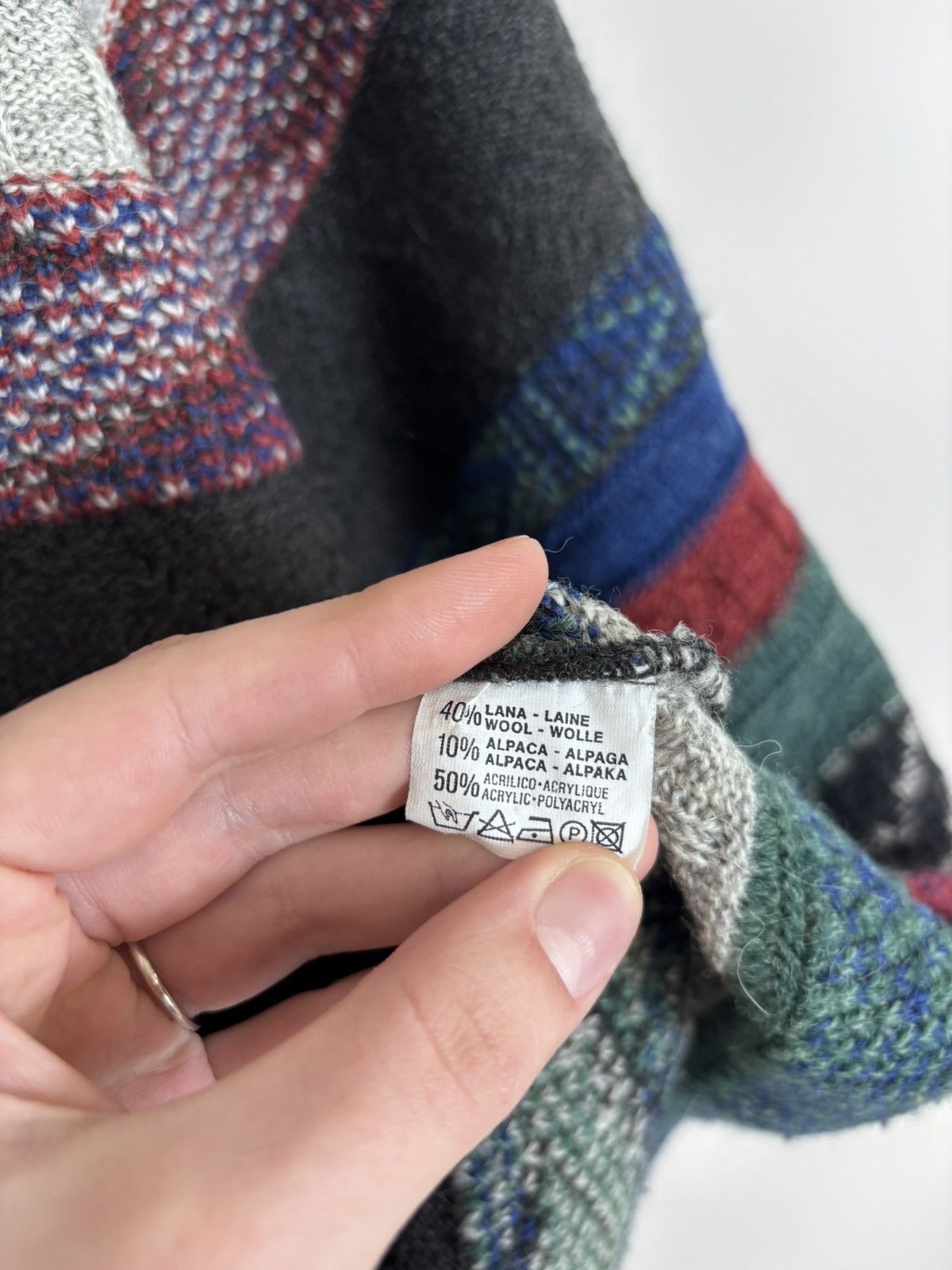 Other Vintage Hans Lettmann Men’s Abstract Knit Cardigan Sweater Size US XL / EU 56 / 4 - 14 Thumbnail