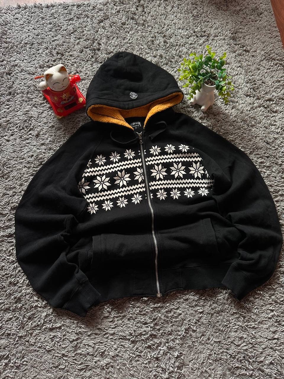 00s Stussy Vintage Big Logo Streetwear Zip Hoodie