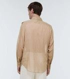 Saint Laurent Paris o1y0325 Solid Color Shirt in Khaki Size US M / EU 48-50 / 2 - 4 Thumbnail
