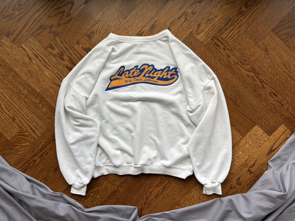 Vintage 1980s Late Nights with David Letterman Vintage Raglan Crewne Size US S / EU 44-46 / 1 - 8 Thumbnail