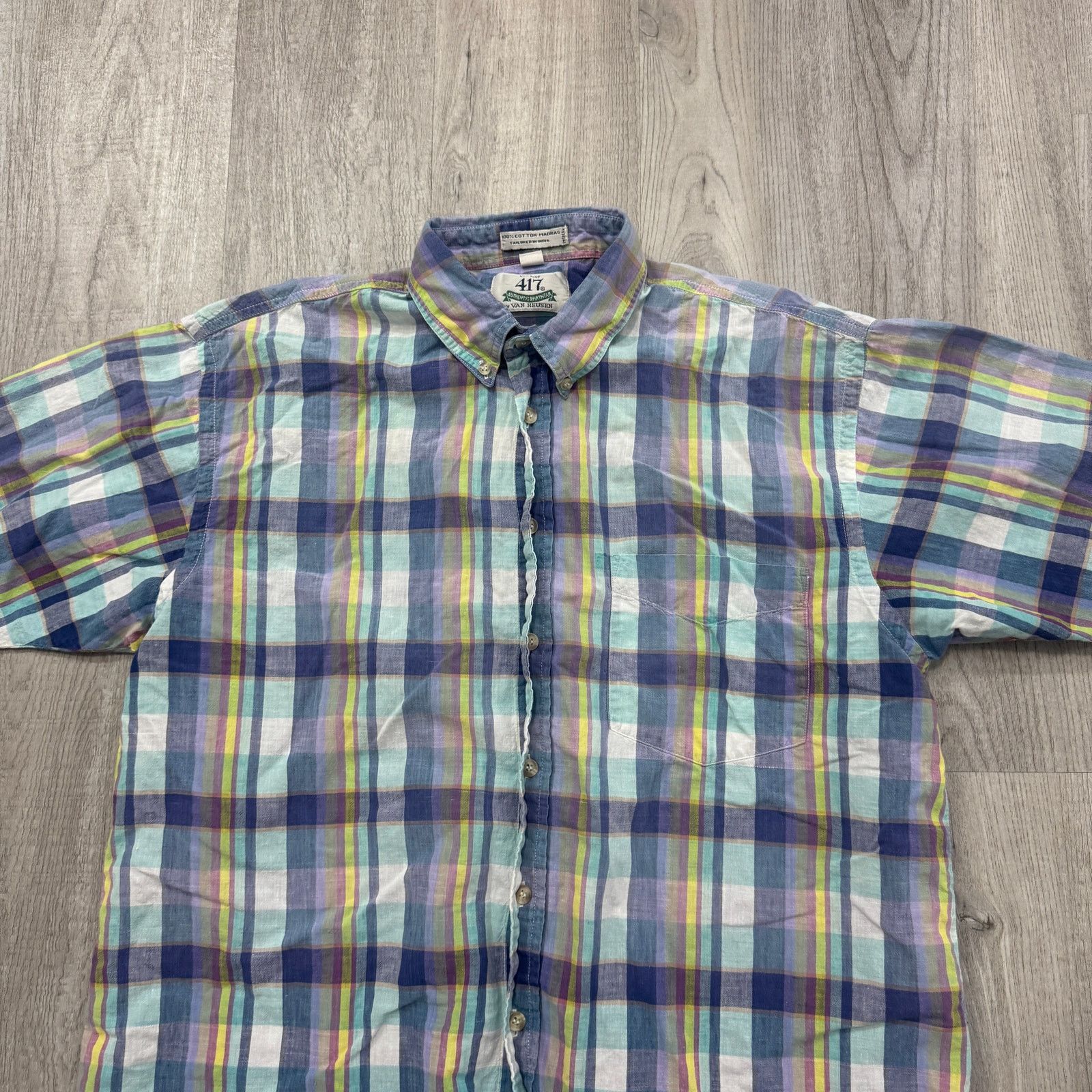 Vintage Vintage Van Heusen Short Sleeve Button Shirt Medium 90s Size US M / EU 48-50 / 2 - 2 Thumbnail