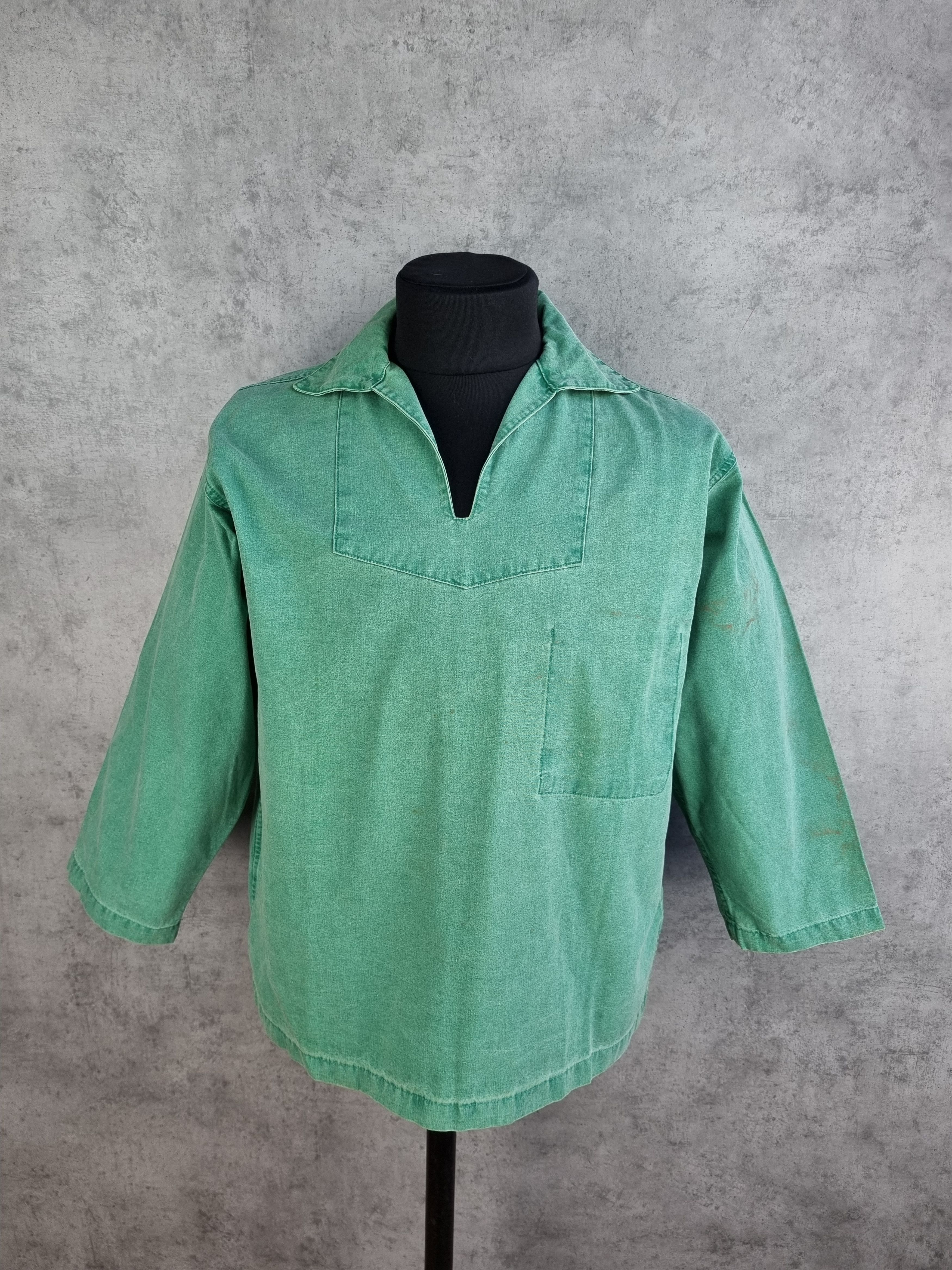 90s Vintage French Chore Worker Fisherman Overshirt