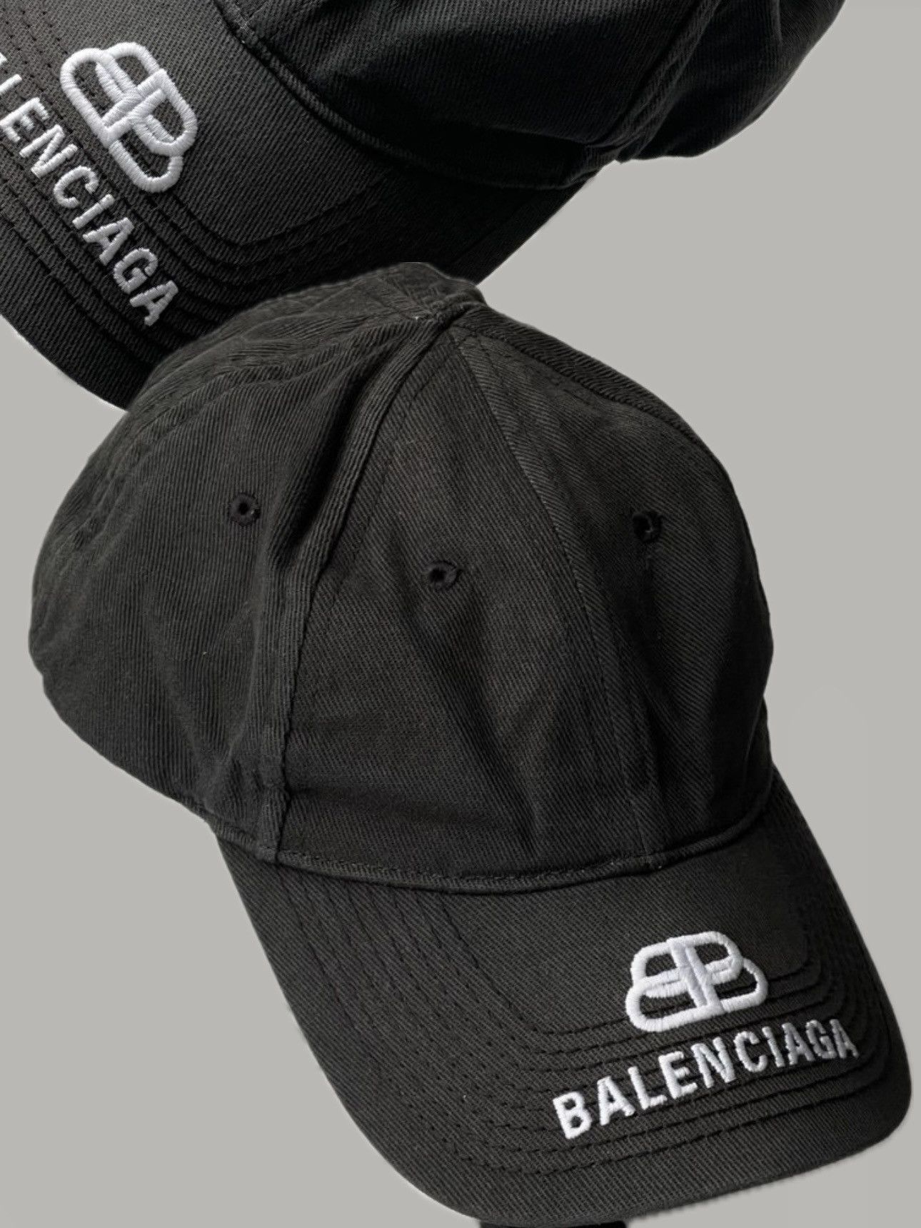 Balenciaga Balenciaga Cap Washed Black BB Used Large Hype Size ONE SIZE - 17 Thumbnail