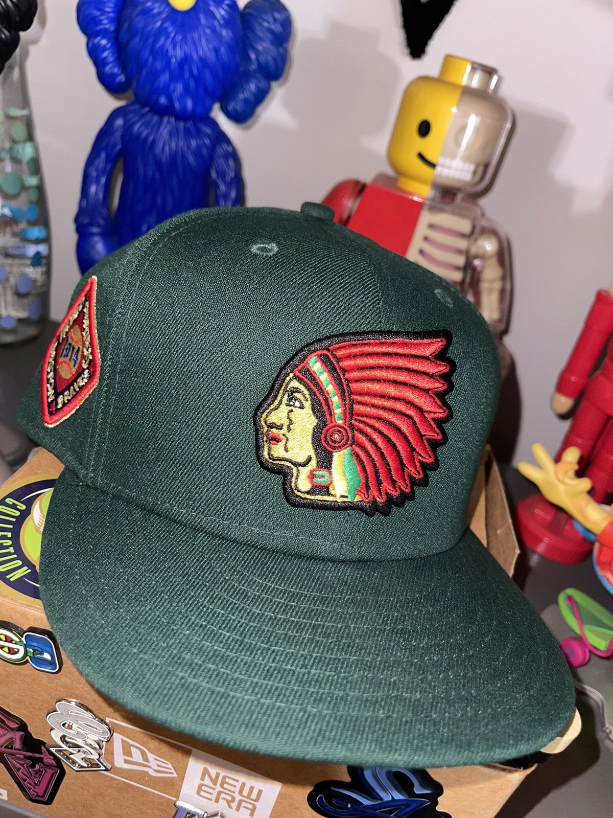 Hat Club × MyFitteds × New Era 7 3/8 Hat Club Wintergreen Boston Braves Icy Blue UV Size 38 - 3 Thumbnail