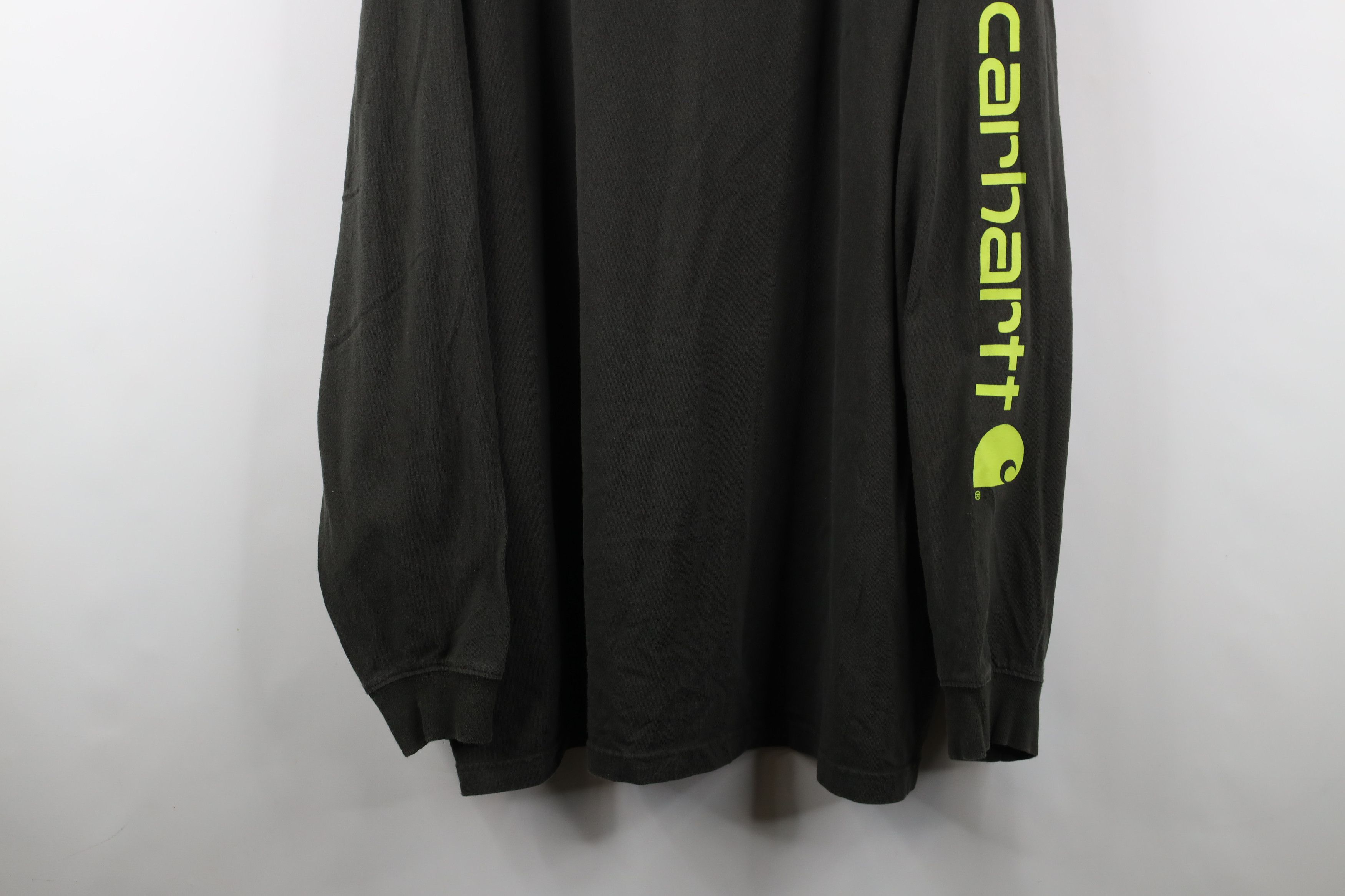 Carhartt × Vintage Vintage Y2K Carhartt Spell Long Sleeve T-Shirt Green Cotton Size US XXL / EU 58 / 5 - 3 Thumbnail
