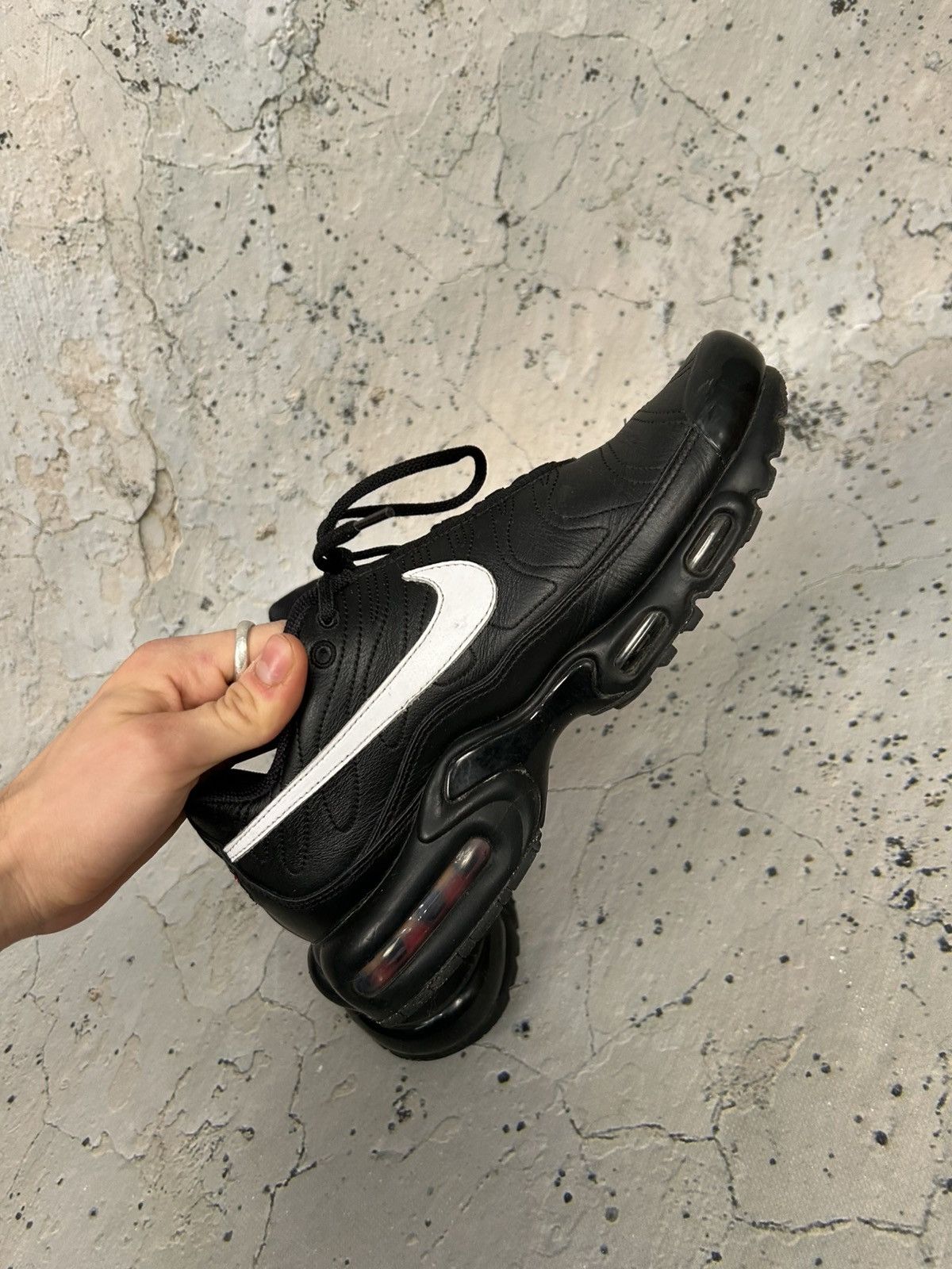 Nike Nike Air TN Black White Swoosh Streetwear Drill Rap Size US 8.5 / EU 41-42 - 5 Thumbnail