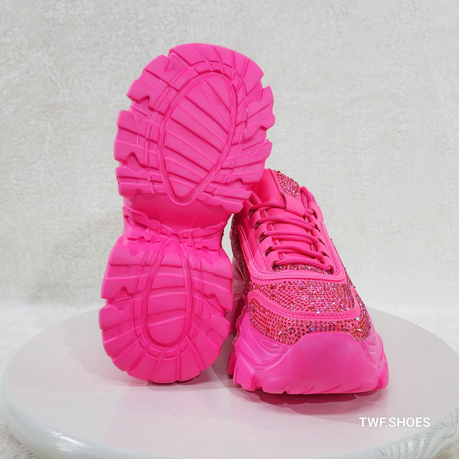 Other Cush Sport Rhinestone Comfy Platform Light Weight Sneakers H Size US 7 / IT 37 - 7 Thumbnail