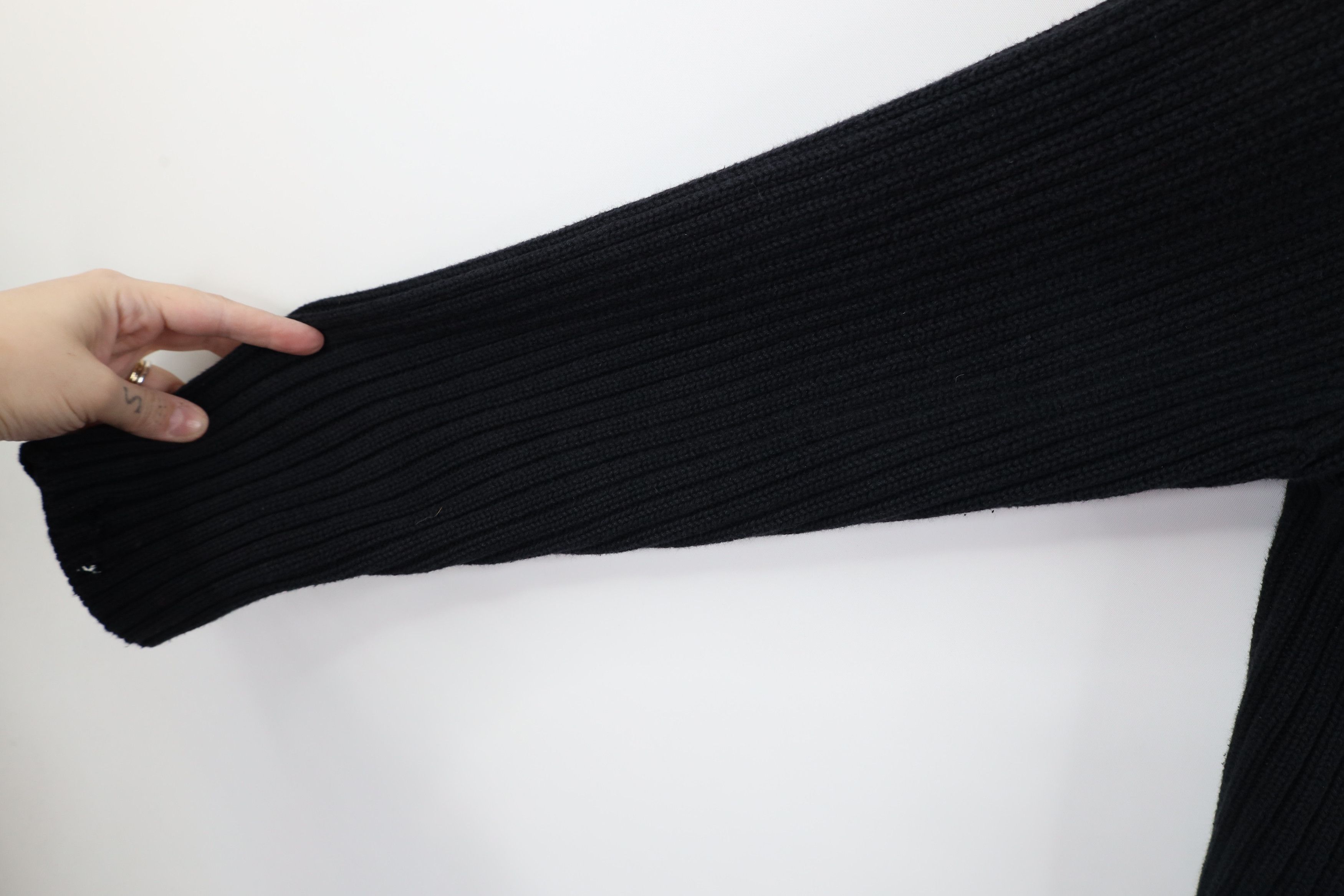 Lands' End × Vintage Vintage 90s Lands End Ribbed Cable Knit Zip Sweater Japan Size XXL / US 16-18 / IT 52-54 - 5 Thumbnail