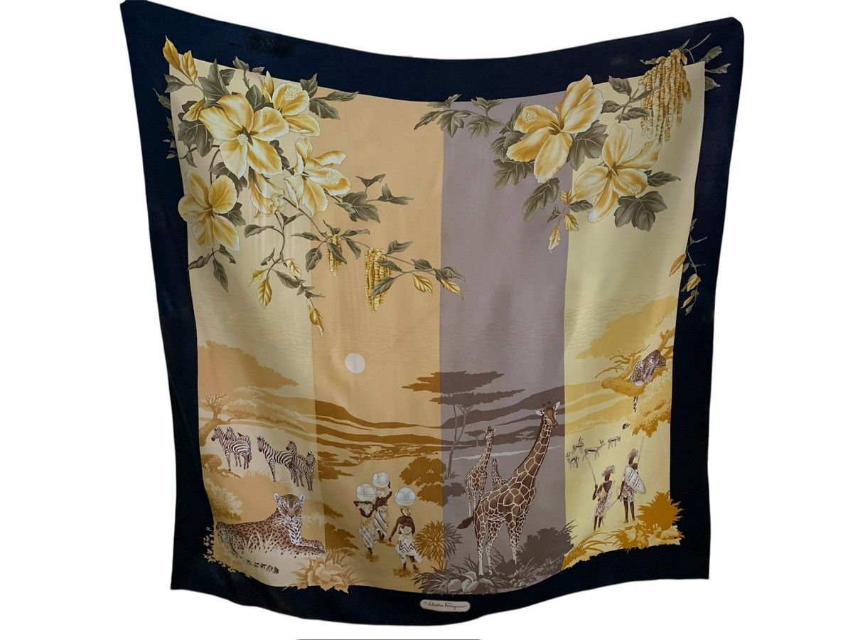 Salvatore Ferragamo Ferragamo Silk Scarf Size ONE SIZE - 1 Thumbnail