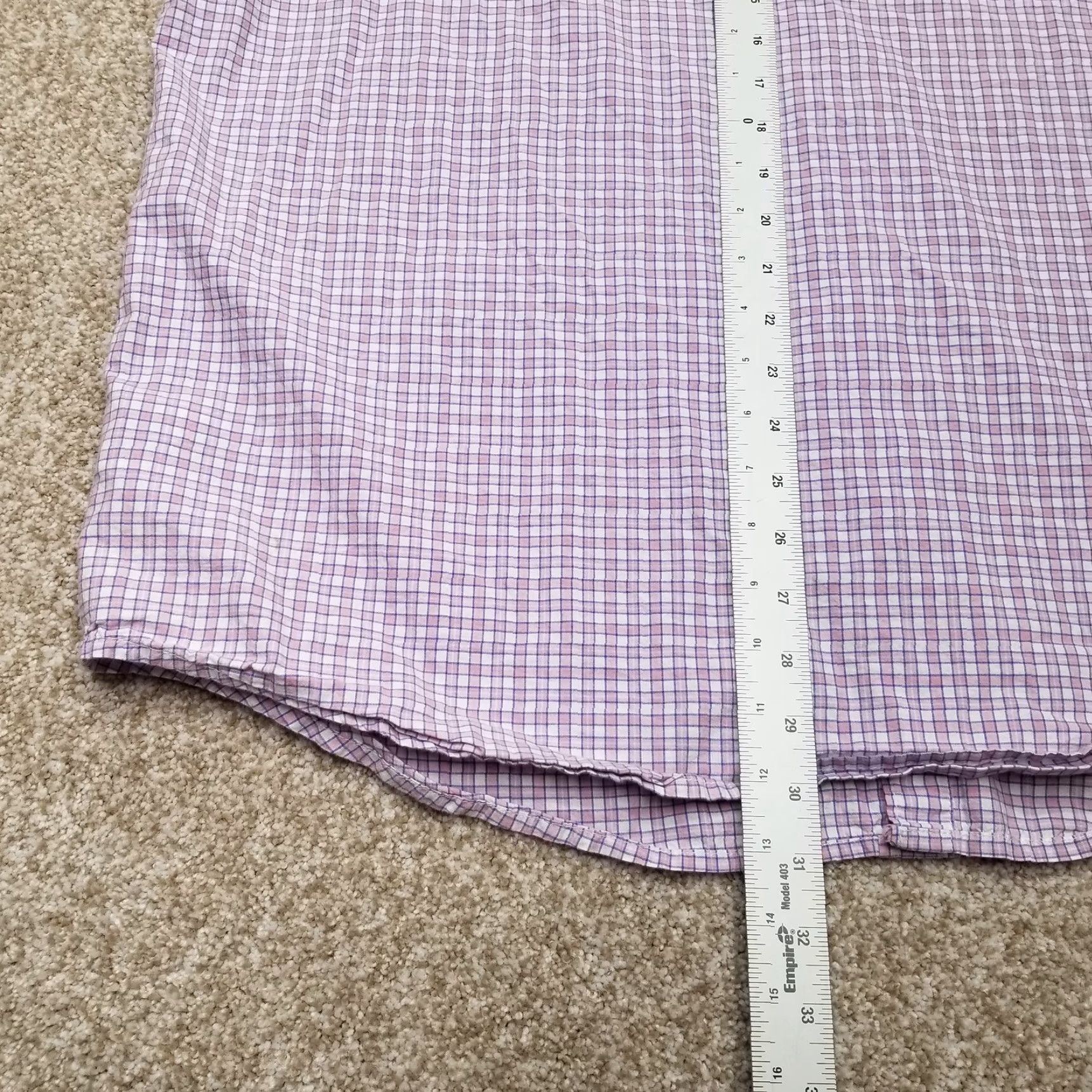 Pinko Columbia Shirt Mens XL Pink Blue Short Sleeve Button-Up 100% Cotton Casual Check Size US XL / EU 56 / 4 - 5 Thumbnail