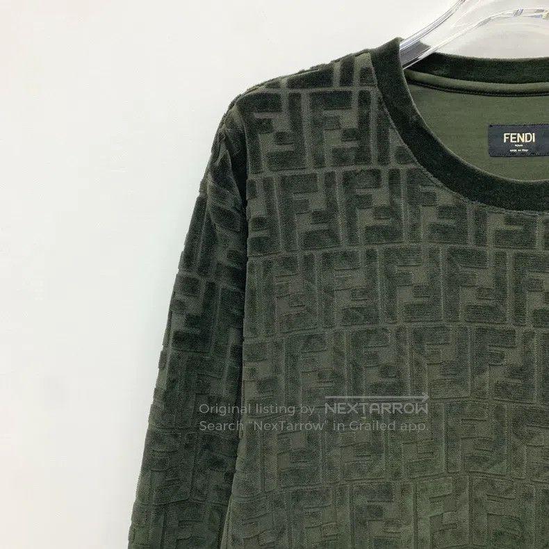 Fendi Fendi Military green logo letter embossed full print cotto Size US M / EU 48-50 / 2 - 3 Thumbnail