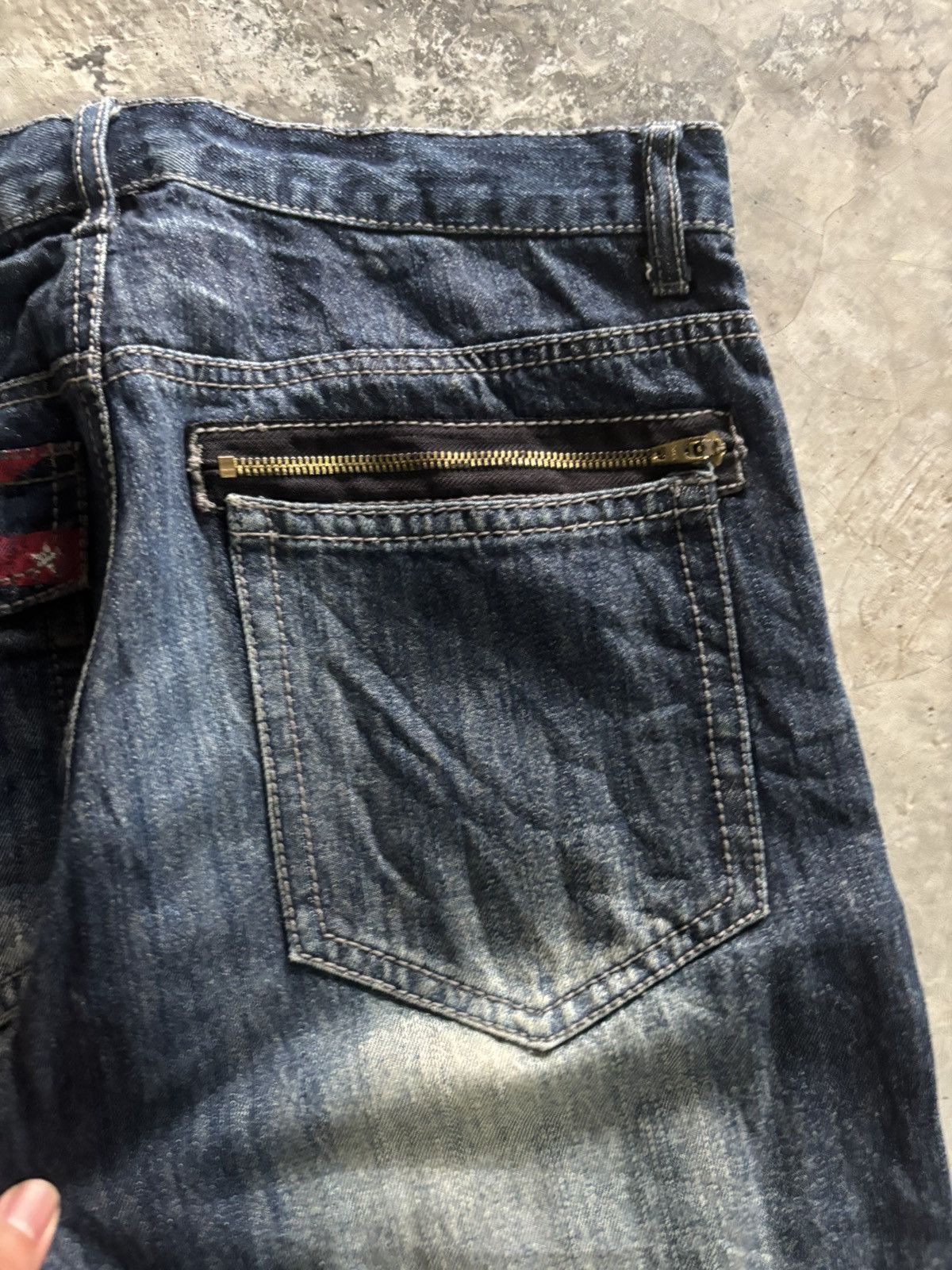 Hysteric Glamour DISTRESSED BACK&FORTH JAPANESE DENIM STUDDED GRUNGE SPLATTER Size US 33 - 15 Thumbnail