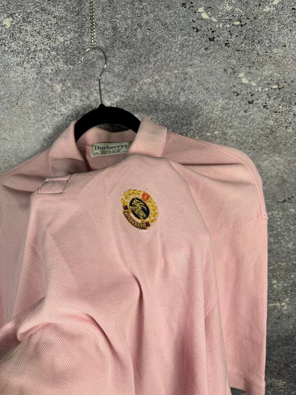 Burberry × Vintage Vintage Burberrys Pink Polos Logo 2XL Size Oldmoney Size US XXL / EU 58 / 5 - 5 Thumbnail