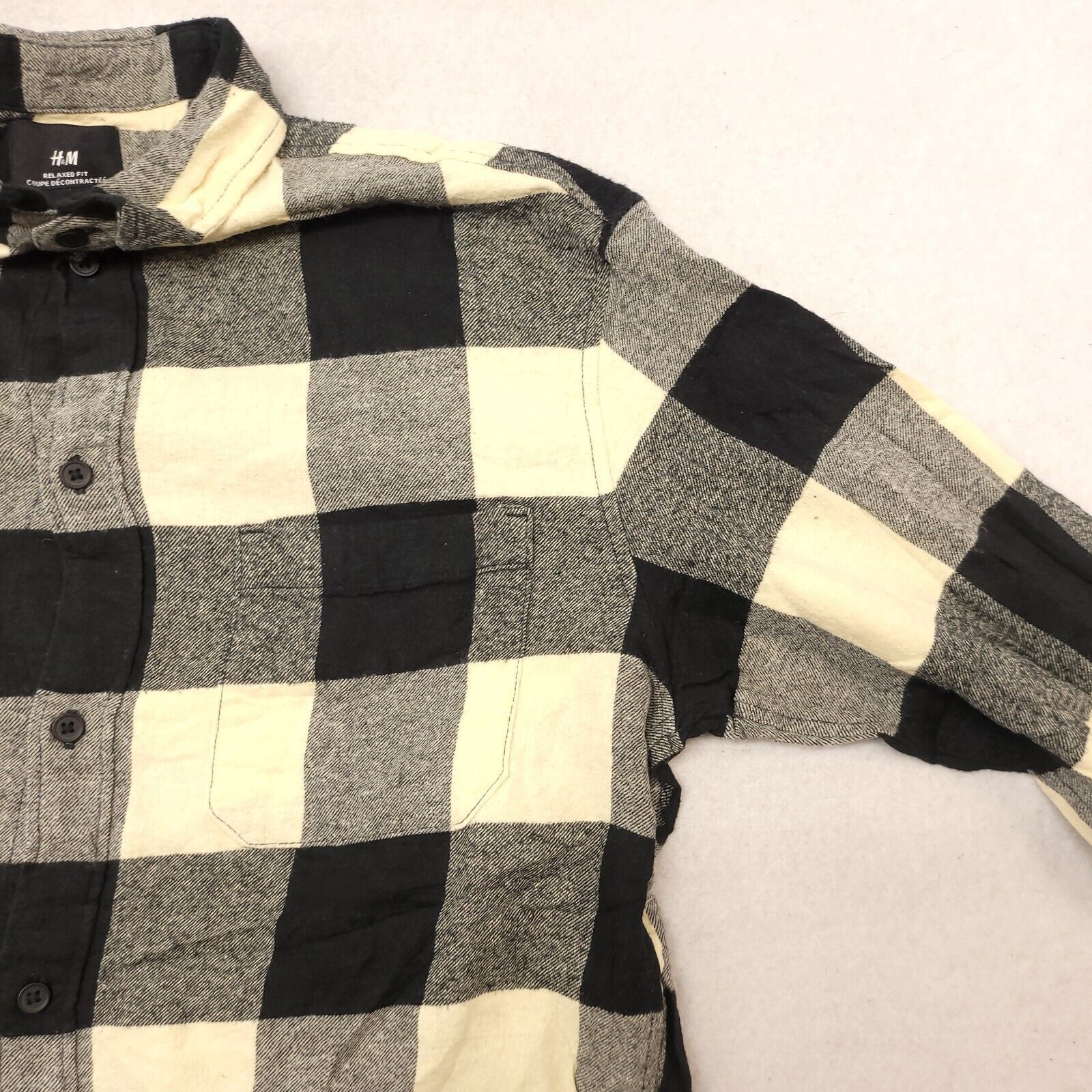 H&M H&M Buffalo Check Flannel Shirt Mens Size Medium M Black Size US M / EU 48-50 / 2 - 5 Thumbnail
