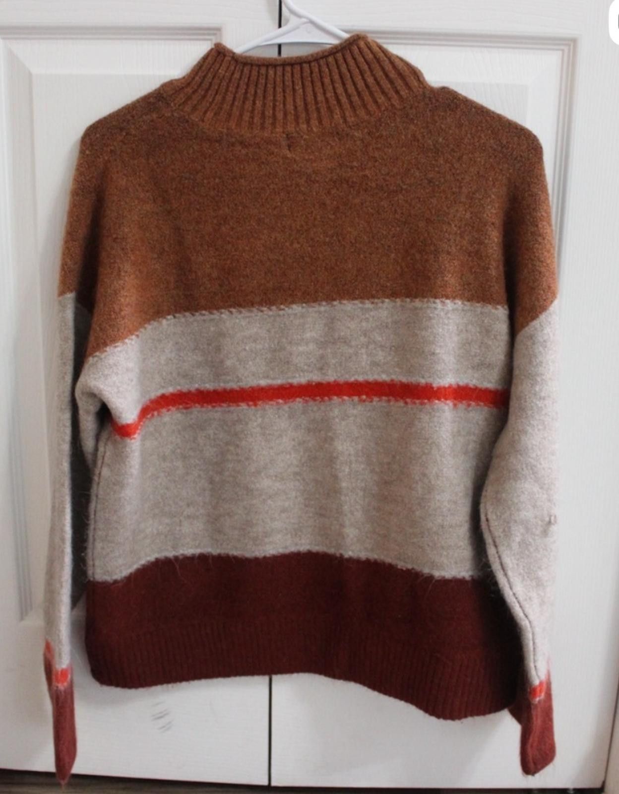 Other Universal Thread Colorblock Knit Sweater Ribbed Mock Neck S Size S / US 4 / IT 40 - 7 Thumbnail