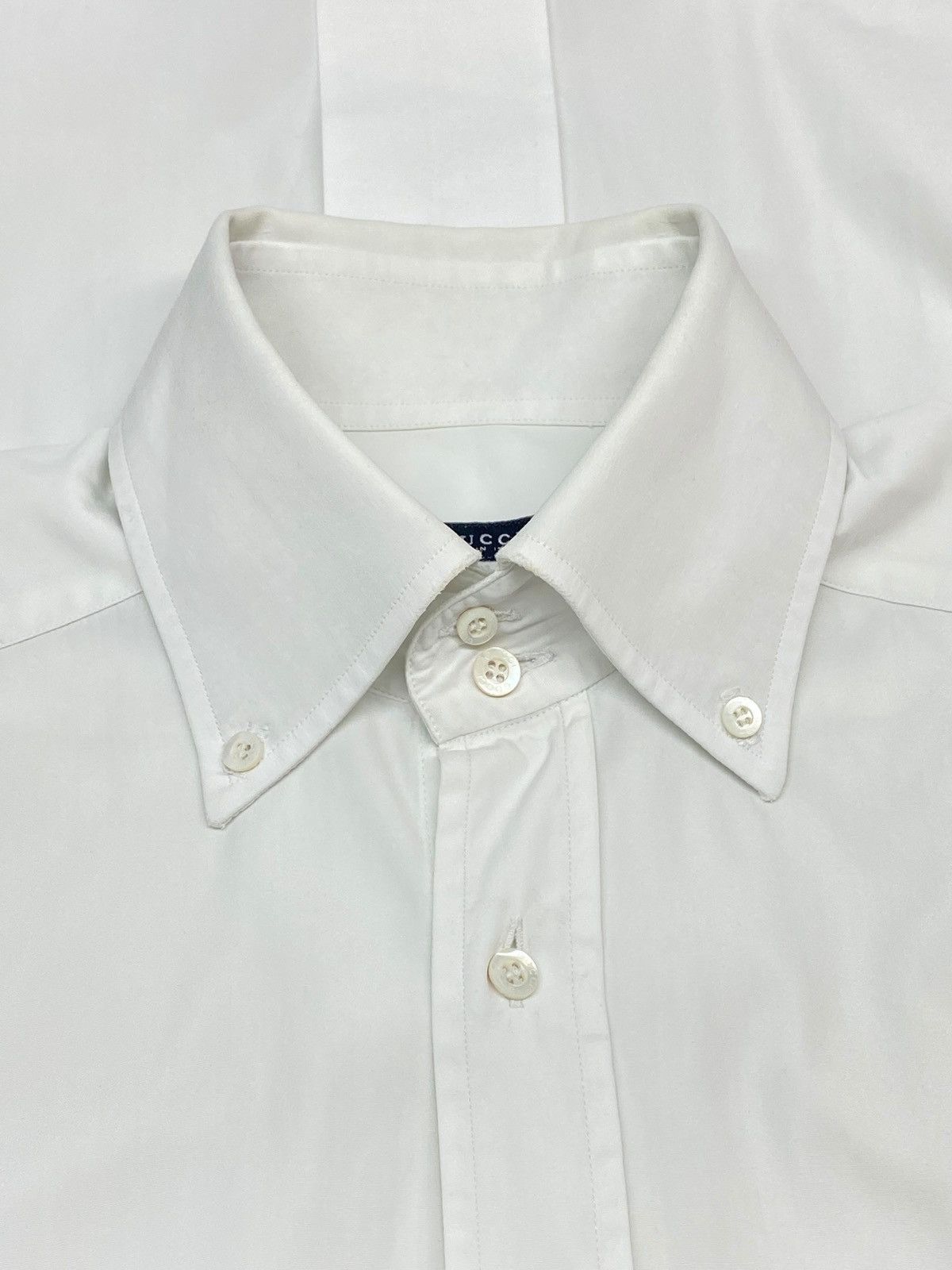 Gucci Vintage Gucci White Button Up Dress Shirt Rare Size US M / EU 48-50 / 2 - 15 Thumbnail