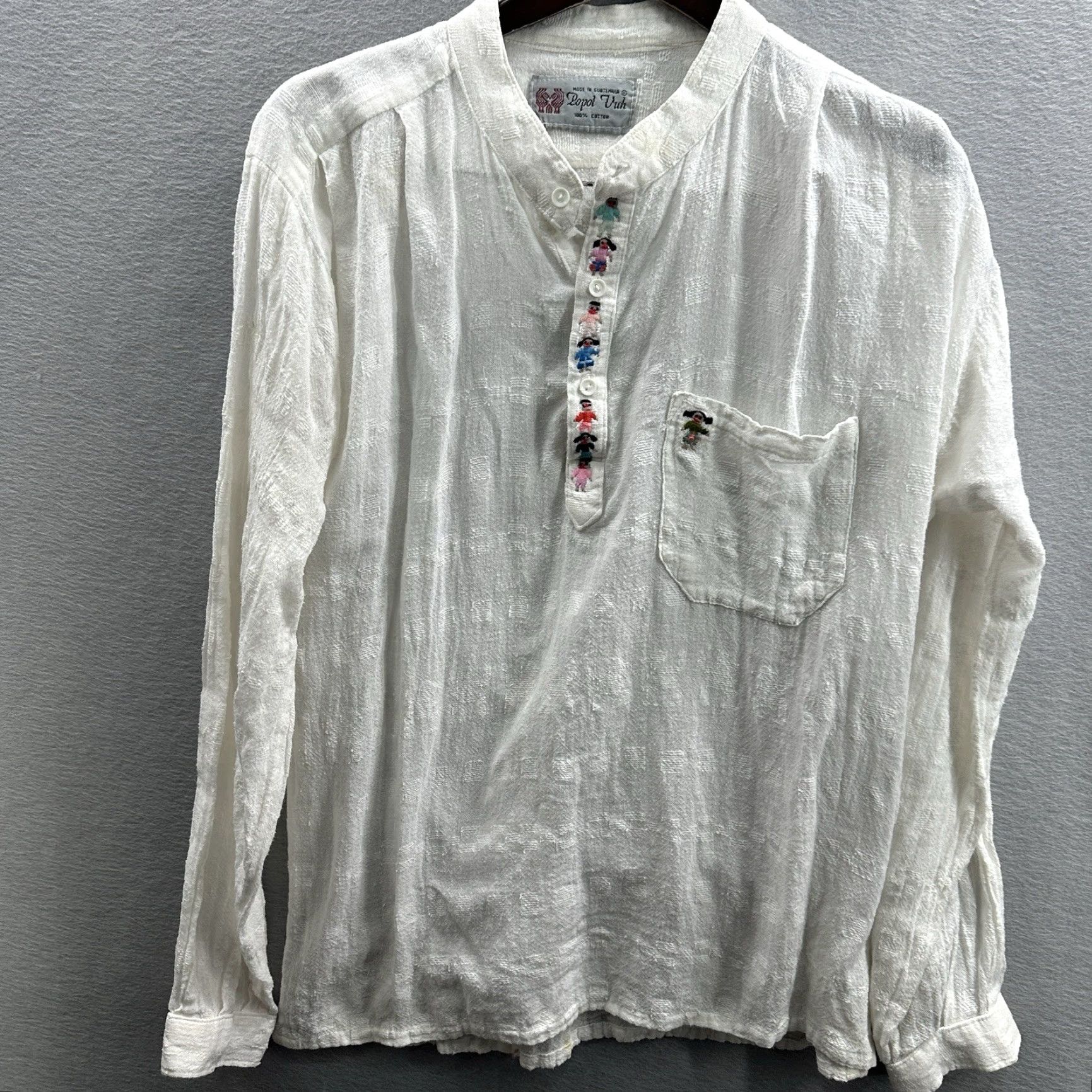 Vintage VINTAGE Popol Vuh Shirt Womens XL Embroidered Guatemalan Ethnic Handmade Tunic Blouse White Women's XL Embroidered 90s Bohemian Style Size XL / US 12-14 / IT 48-50 - 5 Thumbnail