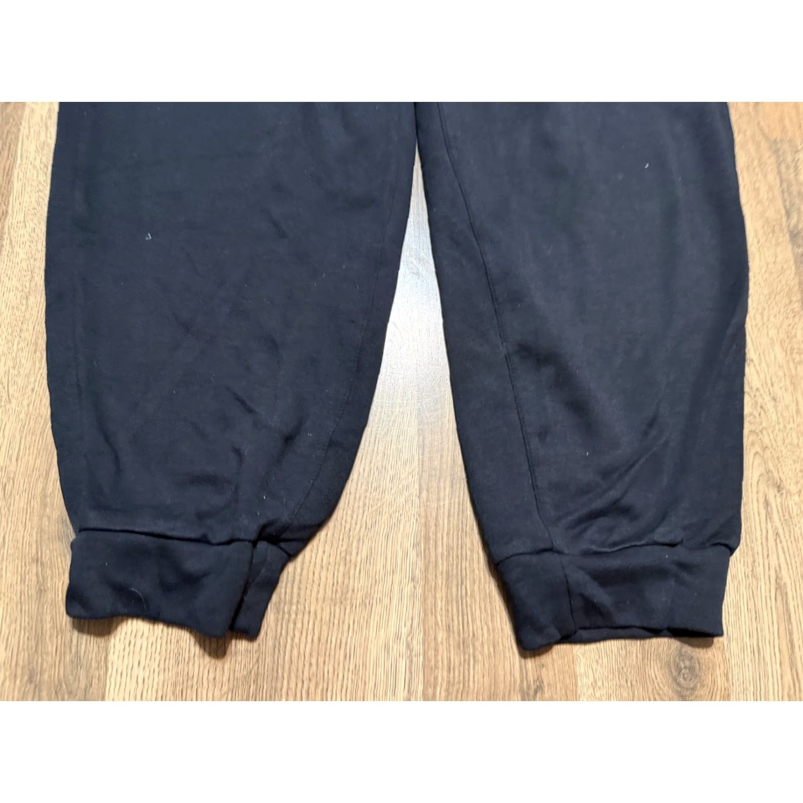 Vintage Danskin Women's Pants XL Black Sweatpants Drawstring Regular Inseam 27 in Tapered Front Flat Front Casual Travel Fall Spring Summer Comfort Size 40" / US 18 - 3 Thumbnail