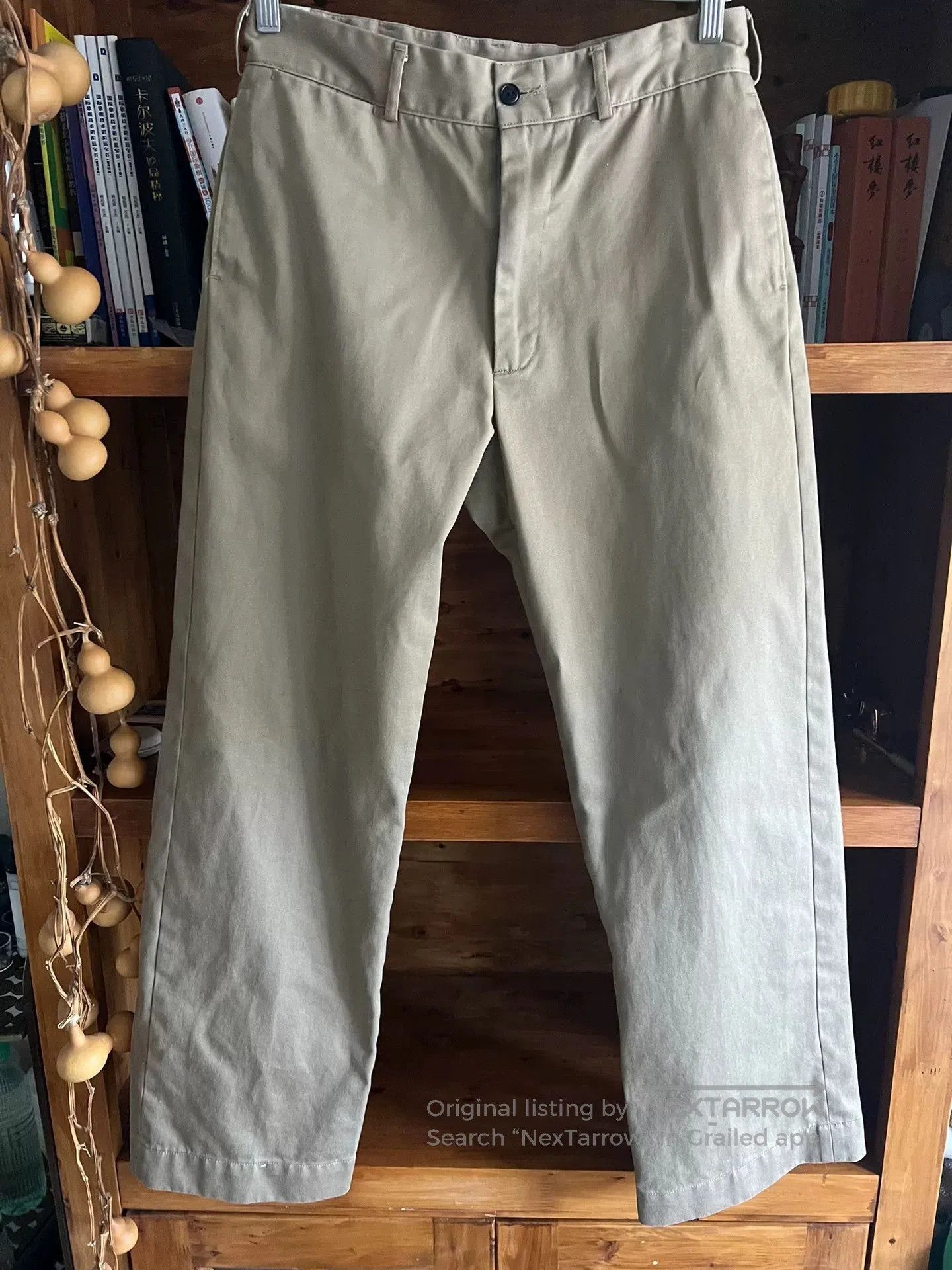 N.Hoolywood khaki pants with custom zipper details. Size US 32 / EU 48 - 1 Thumbnail