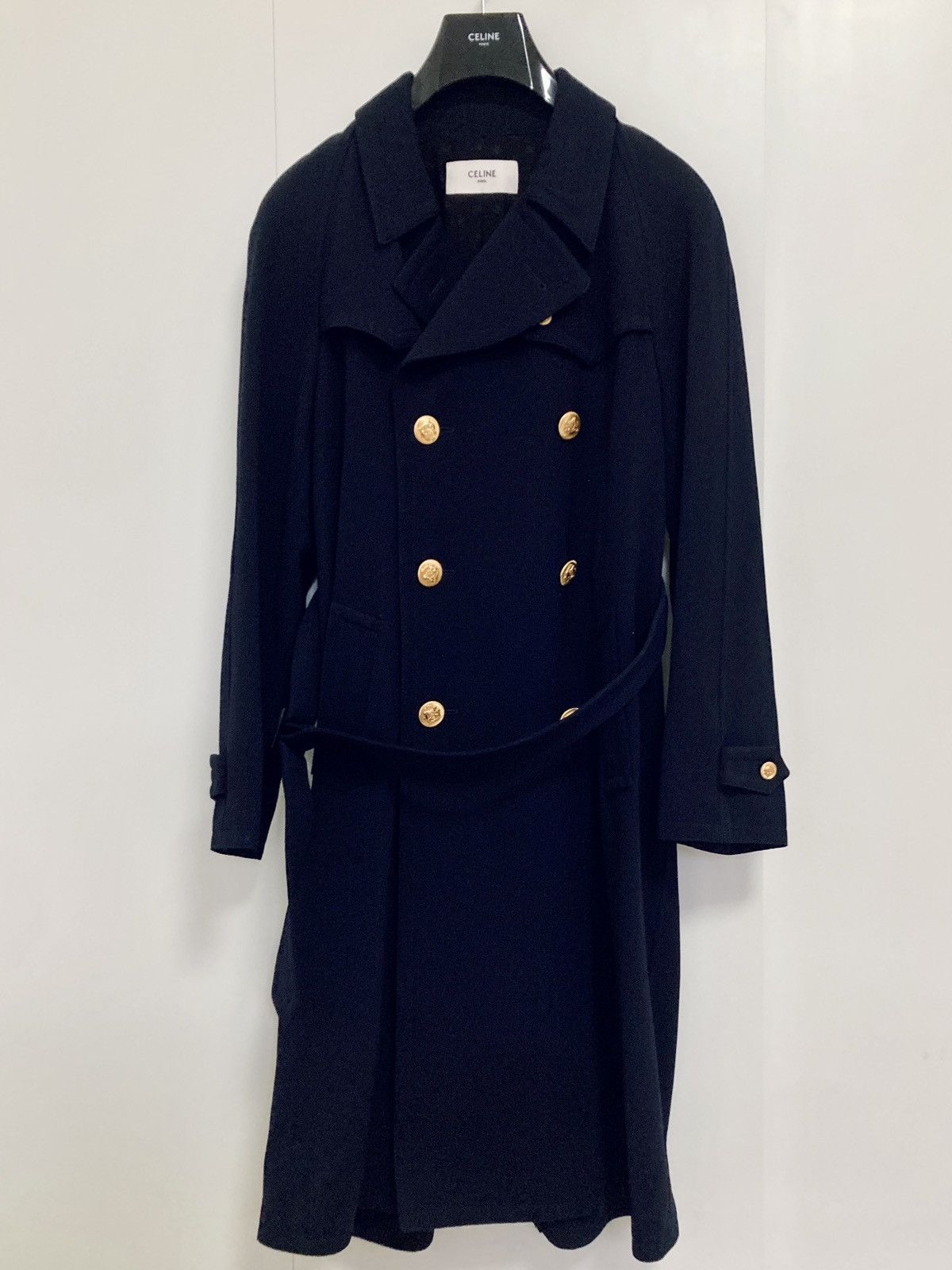 Celine CELINE BY HEDI SLIMANE 20SS RUNWAY TRENCH COAT IN NAVY Size US S / EU 44-46 / 1 - 2 Thumbnail