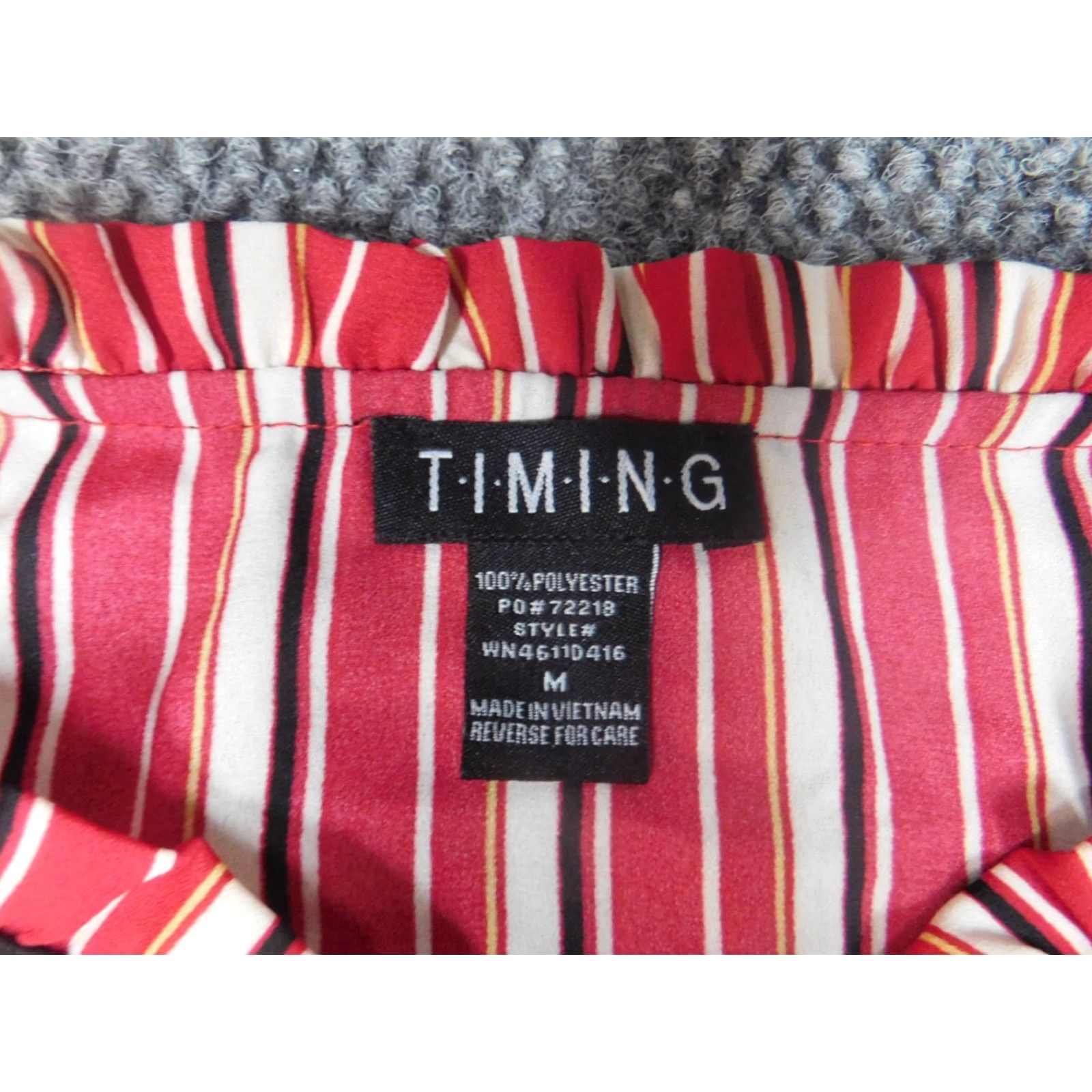 Vintage **Timing Red Medium Collared Pullover Blouse** User: Timing Red Medium Collared Pullover Blouse Size M / US 6-8 / IT 42-44 - 5 Thumbnail