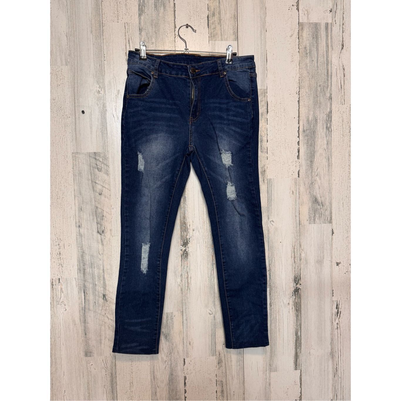Other S & A Jeans Women’s Skinny Dark Wash Distressed Stretch Deni Size 29" - 1 Thumbnail
