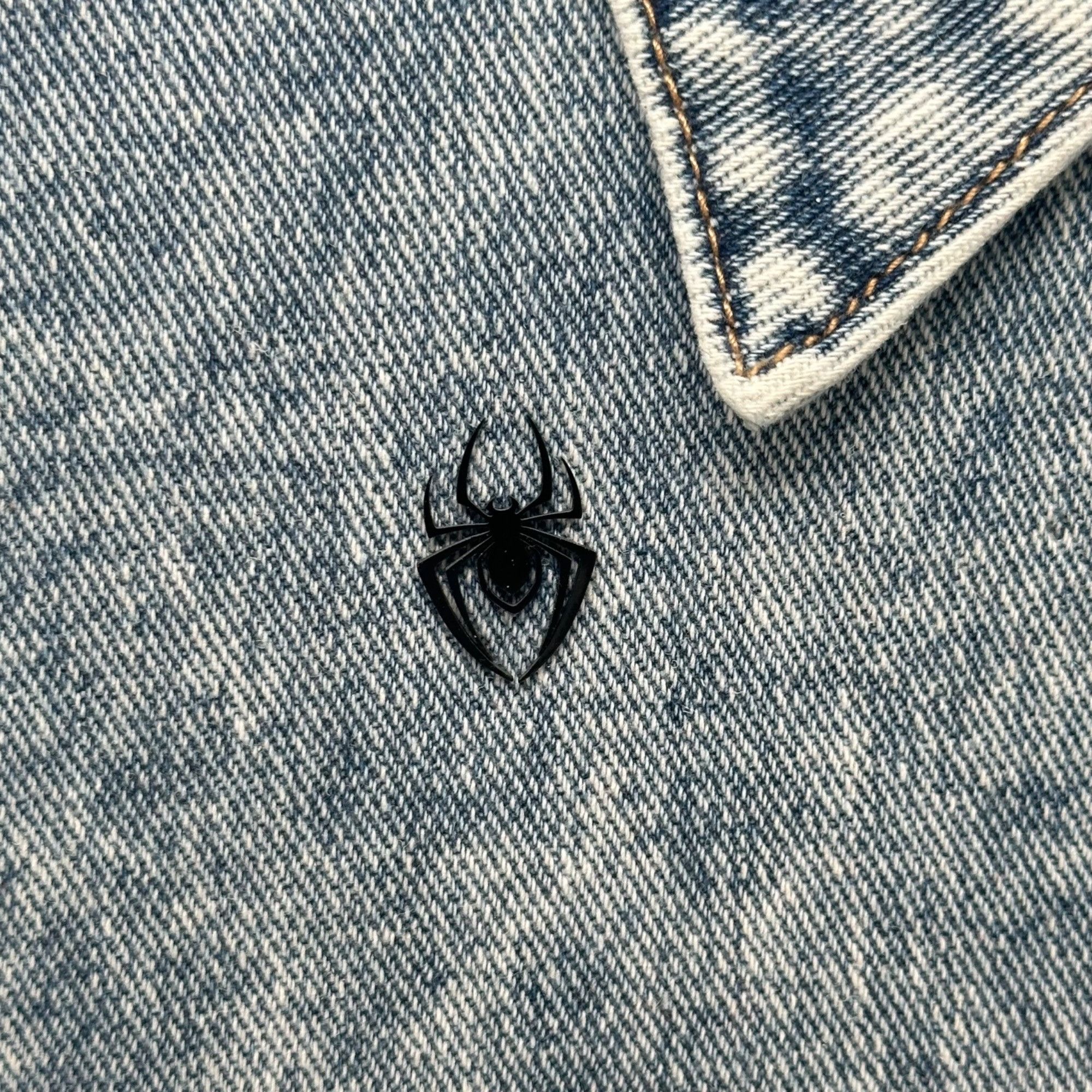 Other Gothic Spider Brooch Stainless Steel Badge Pins Black Metal Size ONE SIZE - 1 Thumbnail