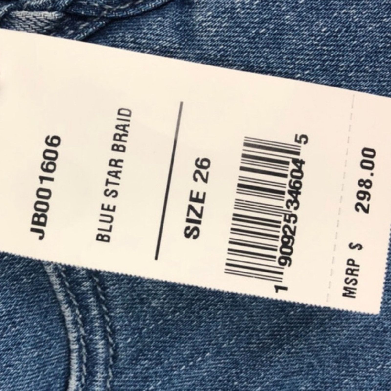 J Brand New with tag J Brand Women’s High Rise Star Braid Jeans Size 26" / US 2 / IT 38 - 16 Thumbnail