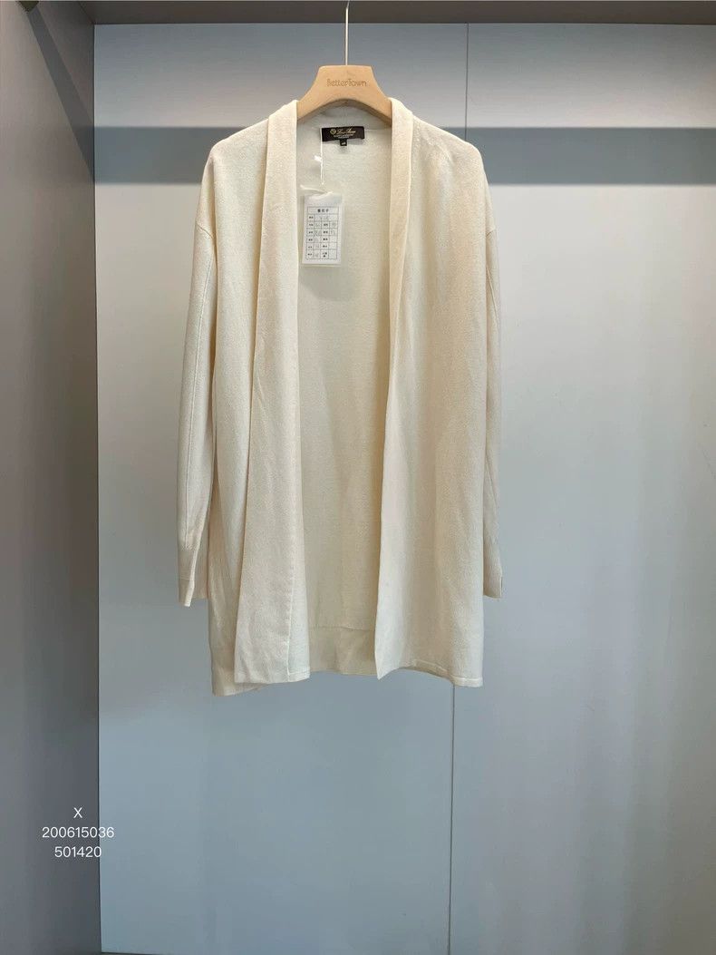 Loro Piana LORO PIANA White cashmere cardigan Size M / US 6-8 / IT 42-44 - 1 Thumbnail