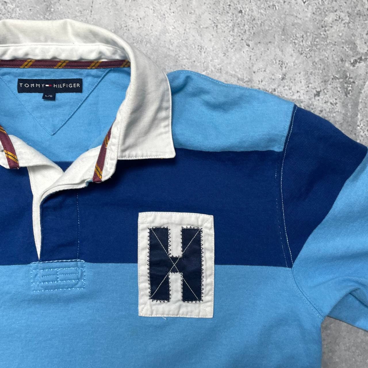 Tommy Hilfiger Vintage Tommy Hilfiger Rugby Striped LS Y2K Polo Shirt L Size US L / EU 52-54 / 3 - 4 Thumbnail