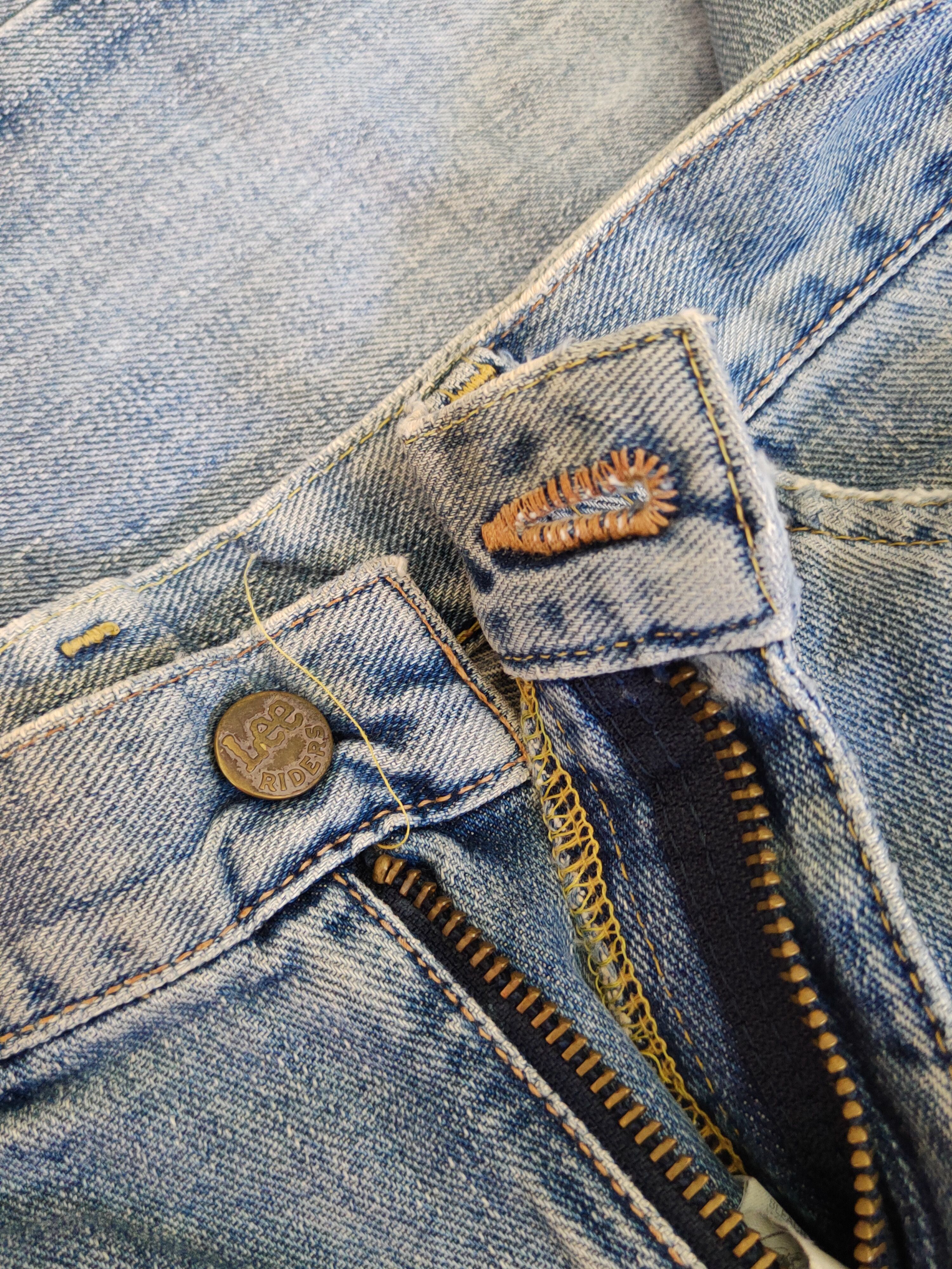 Japanese Brand Lee vintage Blue Distressed Ripped Jeans #S1694 Size US 32 / EU 48 - 14 Thumbnail