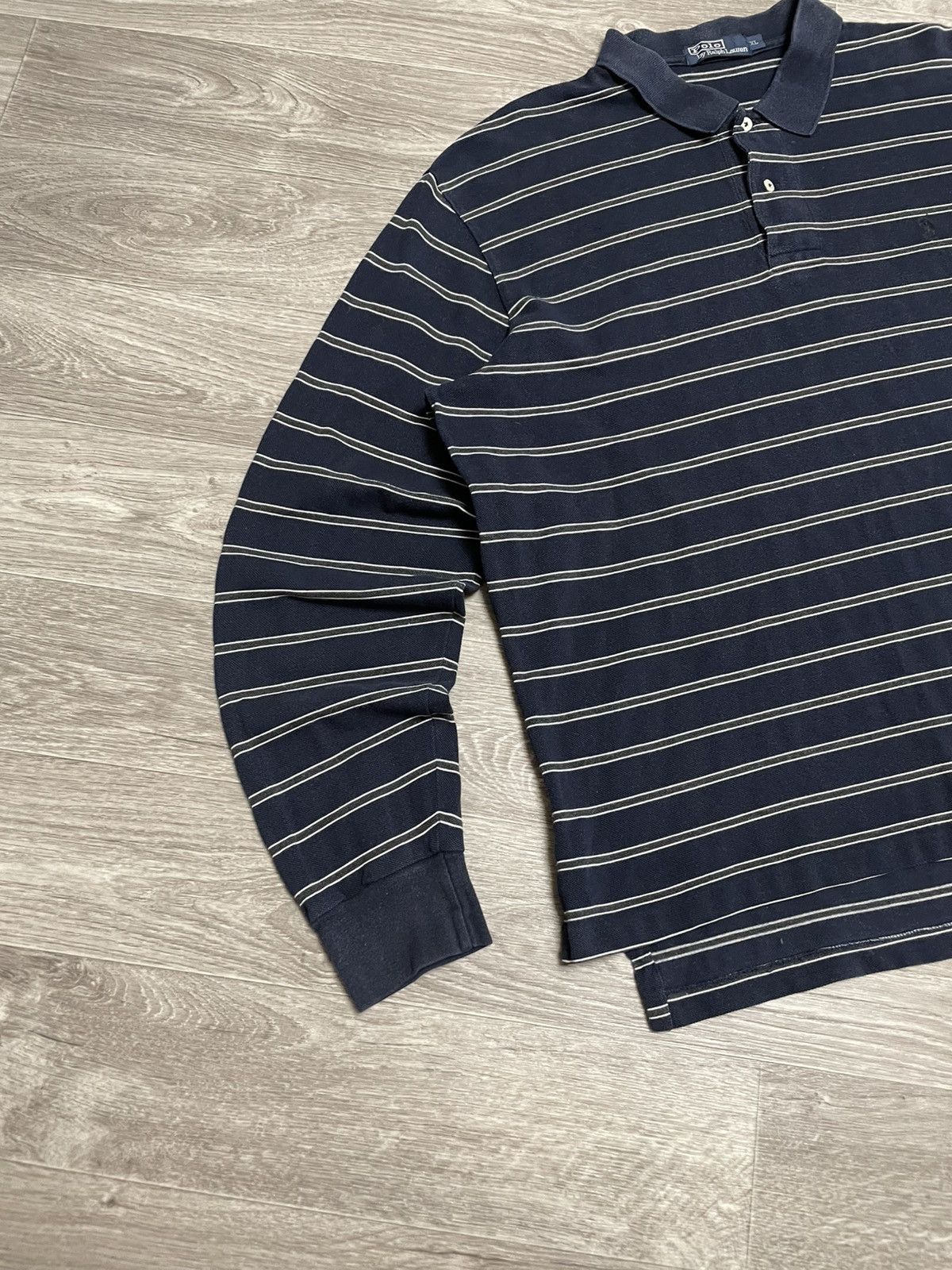 Polo Ralph Lauren Vintage Polo Ralph Lauren Striped Polo Long Sleeve Shirt Y2K Size US XL / EU 56 / 4 - 4 Thumbnail