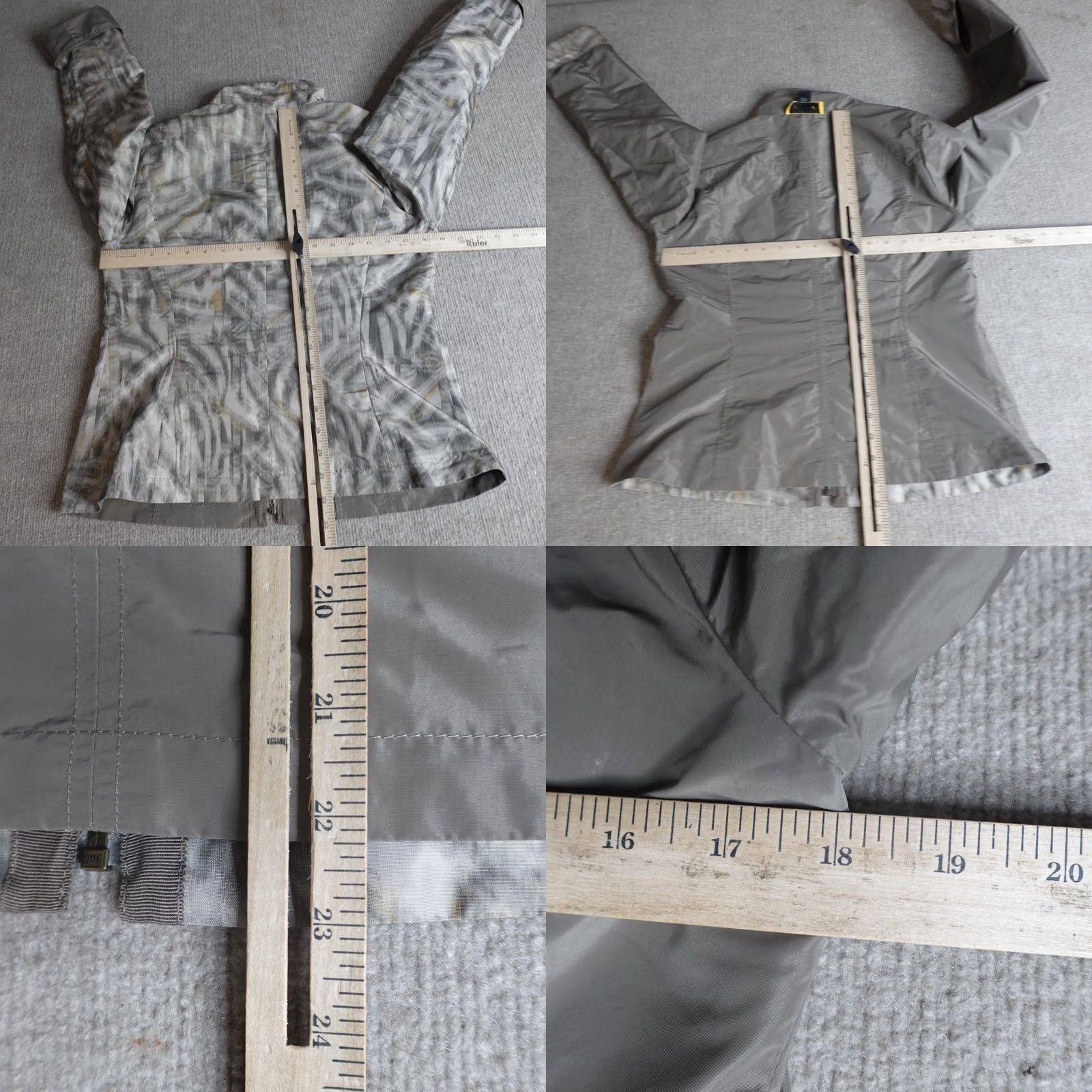 St. John St. John Womens Jacket Small Beige Gray Reversible Nylon Wool Blend Dry Clean Only Size S / US 4 / IT 40 - 8 Thumbnail