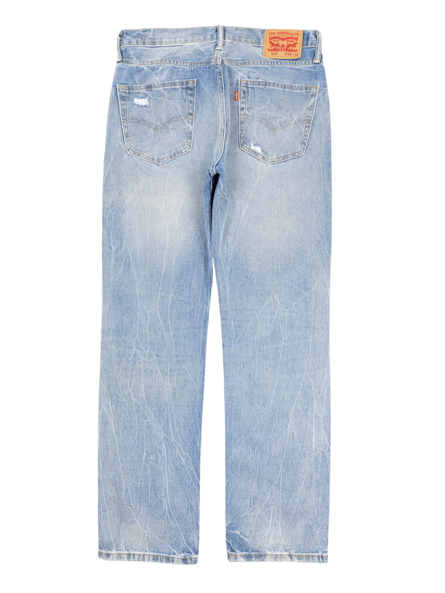 Levi's × Vintage 💎 33/32 Levi's 514 Vintage 90's Ripped Jeans 501 Straight Size US 33 - 2 Thumbnail