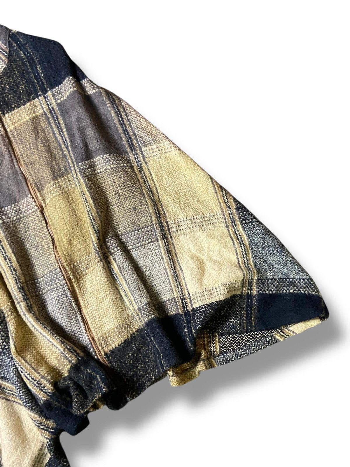 Japanese Brand × Vintage Amina Japanese Brand Checkered Hooded Ponchos (126) Size US XXL / EU 58 / 5 - 5 Thumbnail