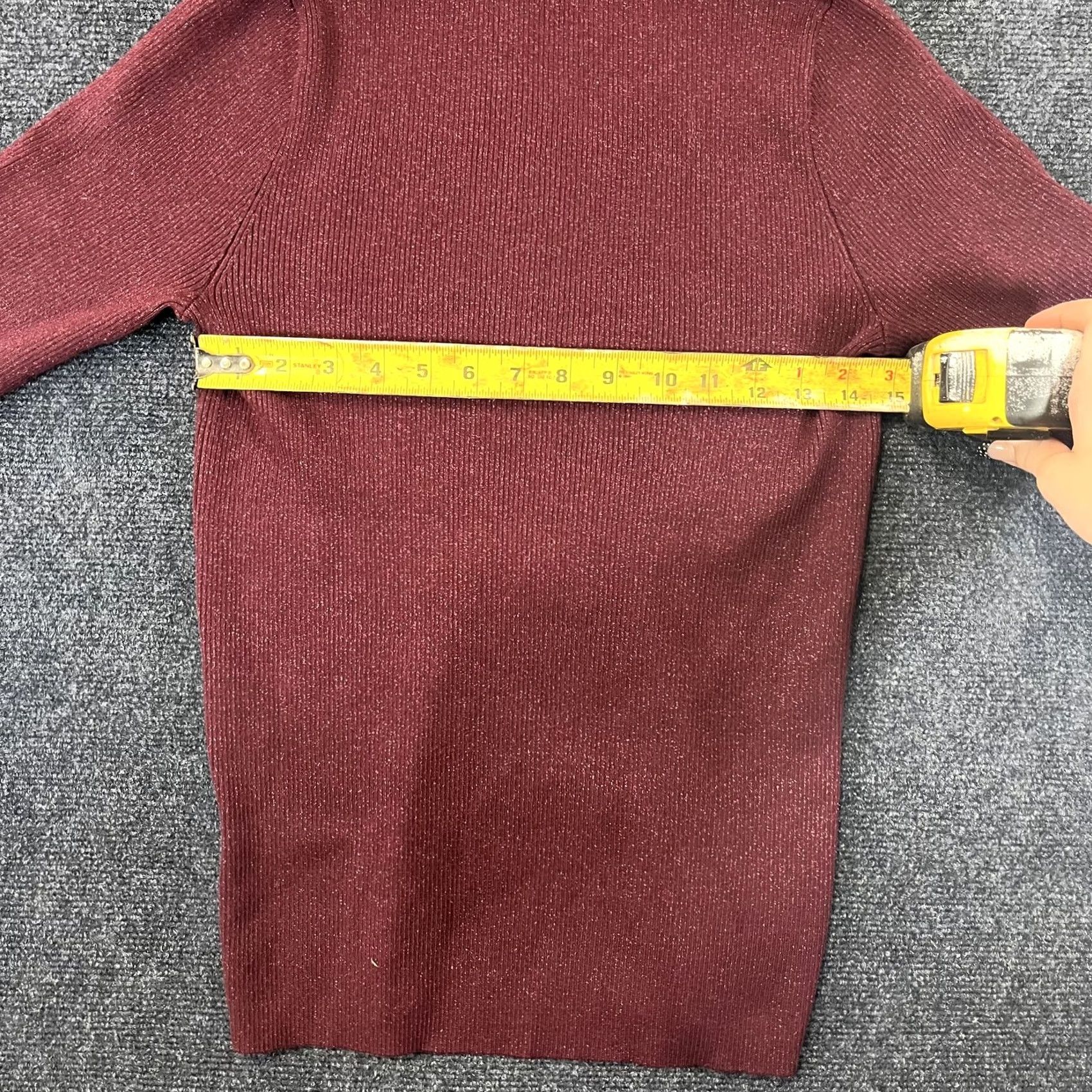 Ralph Lauren VINTAGE Lauren Ralph Lauren Sweater Womens Medium Red Turtleneck Metallic Knit Pullover Size L / US 10 / IT 46 - 5 Thumbnail