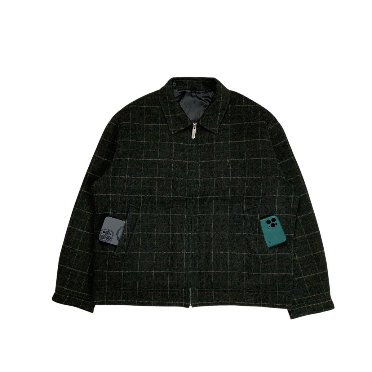 Yves Saint Laurent Yves Saint Laurent Wool Plaid Work Jacket Size US XL / EU 56 / 4 - 2 Thumbnail
