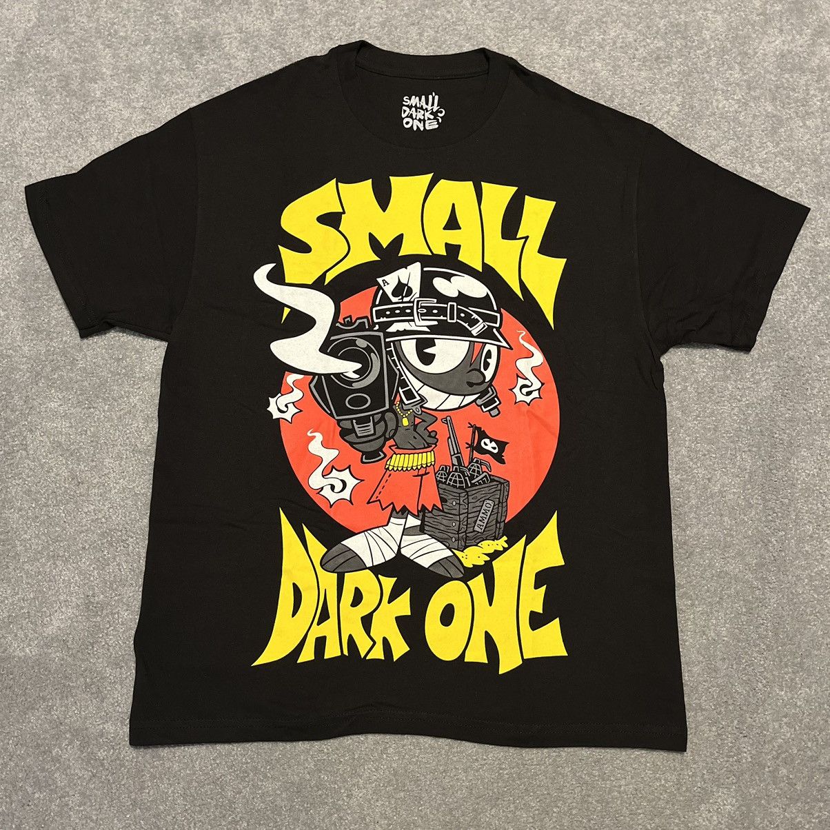 Lil Darkie Spider Gang Small Dark One Gunfire Logo Tee Shirt