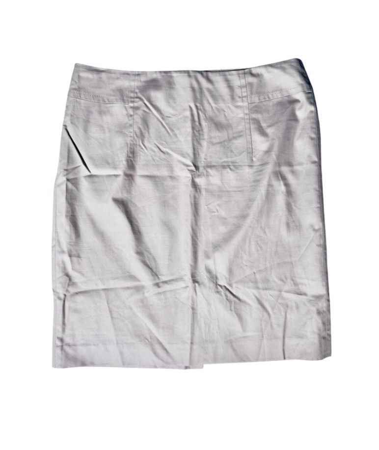 Talbots Talbots Neutral Taupe Stretch Cotton Pencil Skirt – Size 12 Size 34" / US 12 / IT 48 - 1 Thumbnail