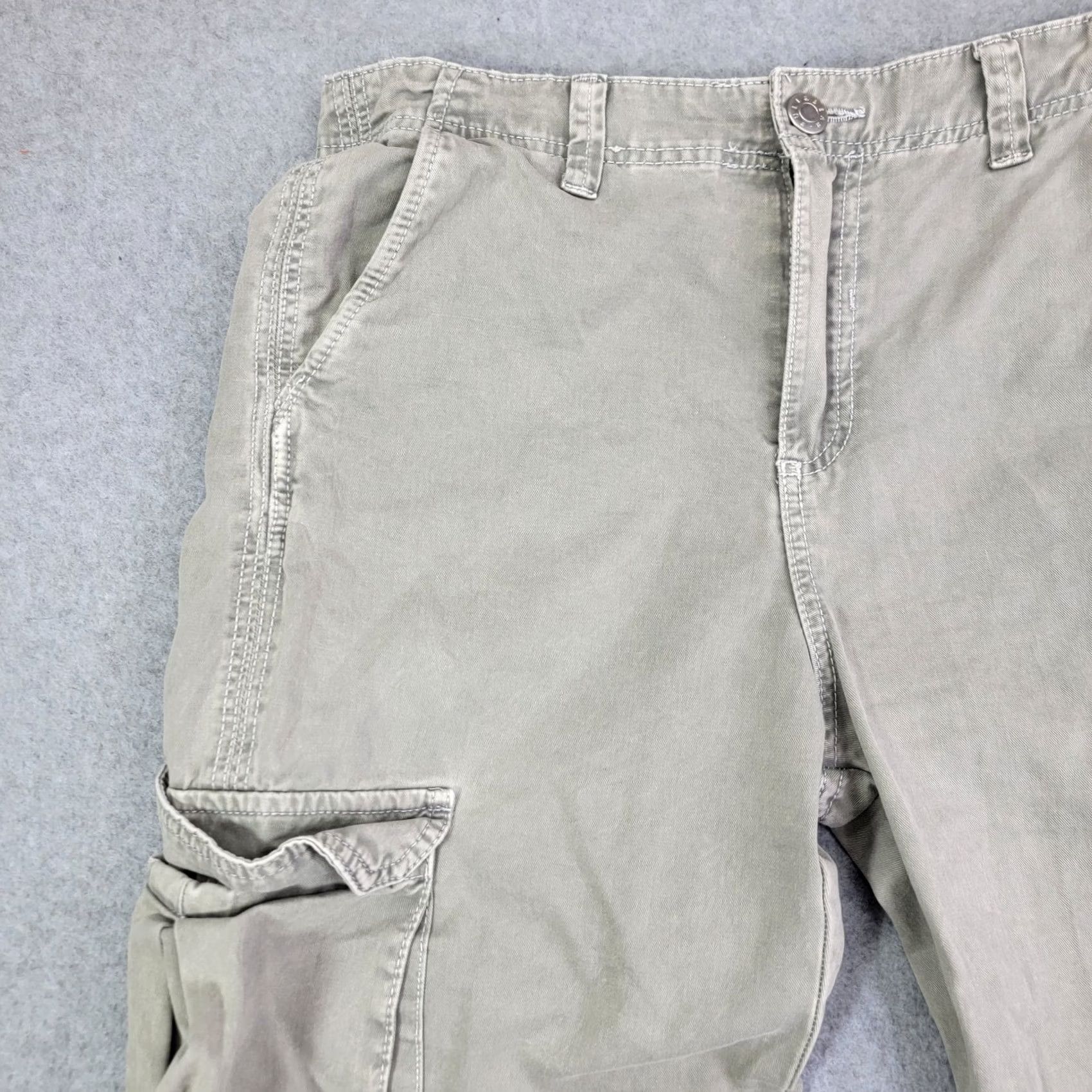 Vintage Pull&Bear pants Women's size 6 cargo distressed utility trousers - Beige - Cotton - 6 - Women - Trousers Size 28" / US 6 / IT 42 - 4 Thumbnail