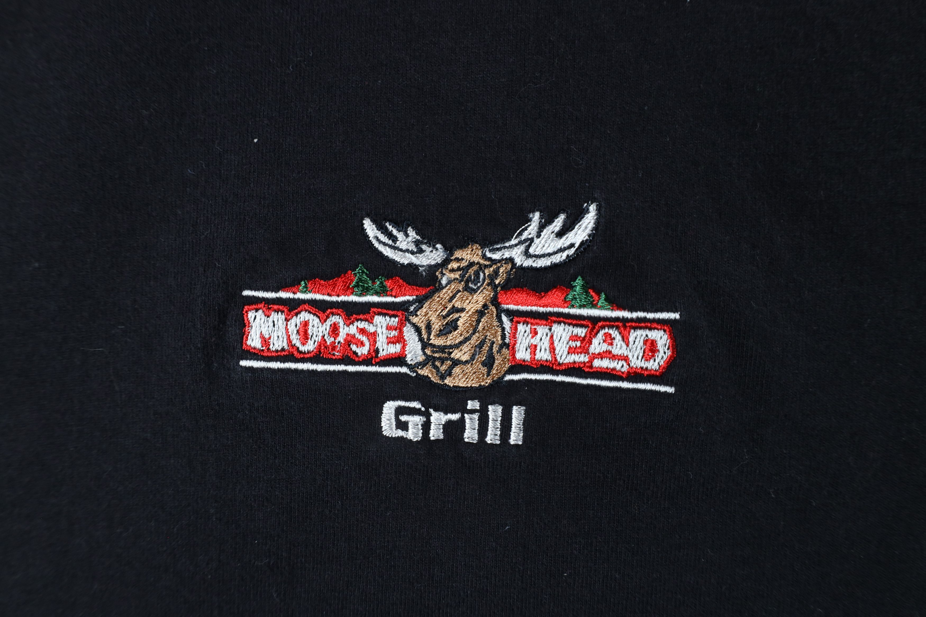 Vintage Vintage 90s Streetwear Out Moose Head Grill T-Shirt Black Size US XXL / EU 58 / 5 - 4 Thumbnail