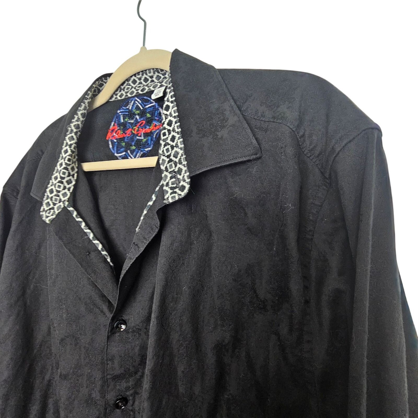 Robert Graham Robert Graham Mens Shirt Black Long Sleeve Dress Shirt 3XL Size US XXL / EU 58 / 5 - 5 Thumbnail