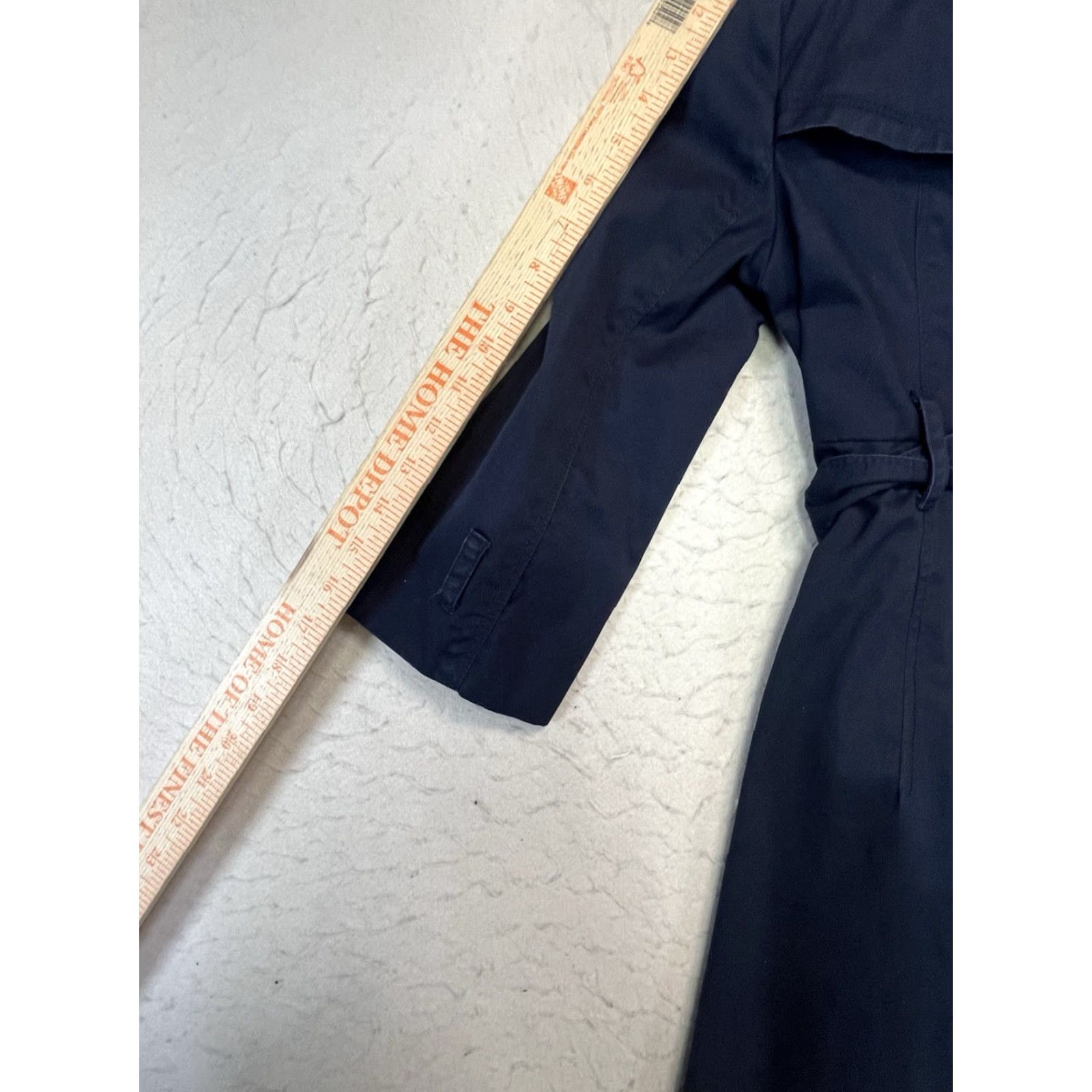 Vintage Leifsdottir Jacket Blue Women’s 0 Belted Double Breasted Trench Coat Modern Jacket Coat Twill Lined Buckle Button Women’s Size XS / US 0-2 / IT 36-38 - 5 Thumbnail